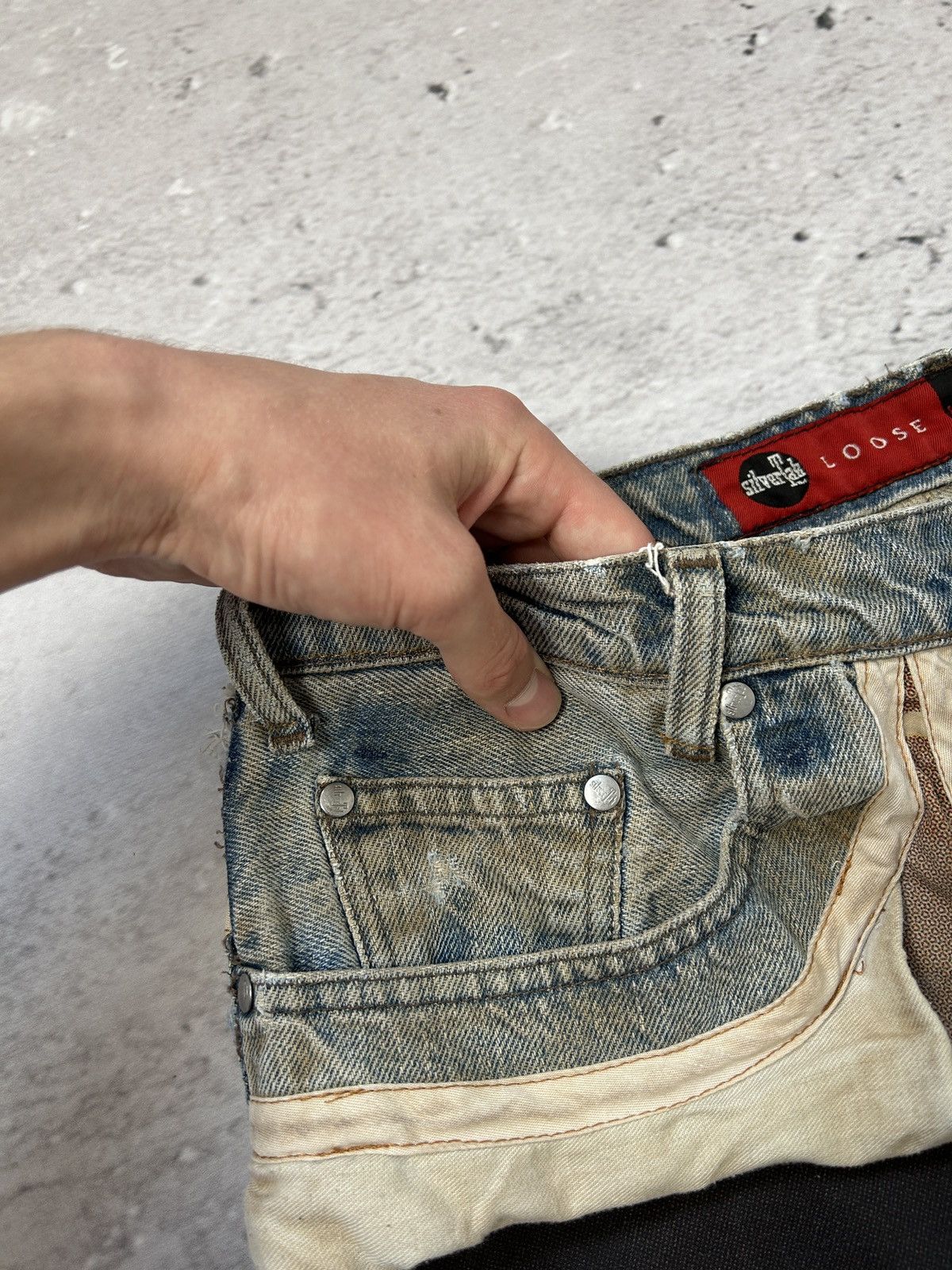 Levi's Vintage Clothing 🔥VINTAGE LEVIS SILVER TAB CUSTOM DISTRESSED DENIM JEANS 90s🔥 Size US 32 / EU 48 - 7 Thumbnail