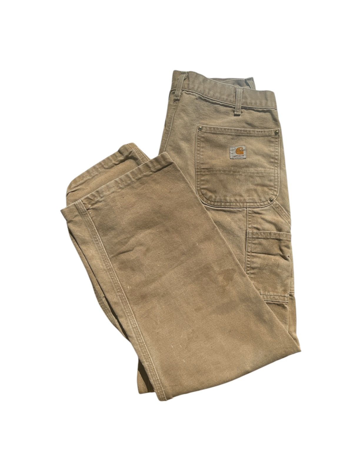 Carhartt Vintage Carhartt Double Knee Work Pants – Distressed Canvas Size US 39 - 1 Thumbnail
