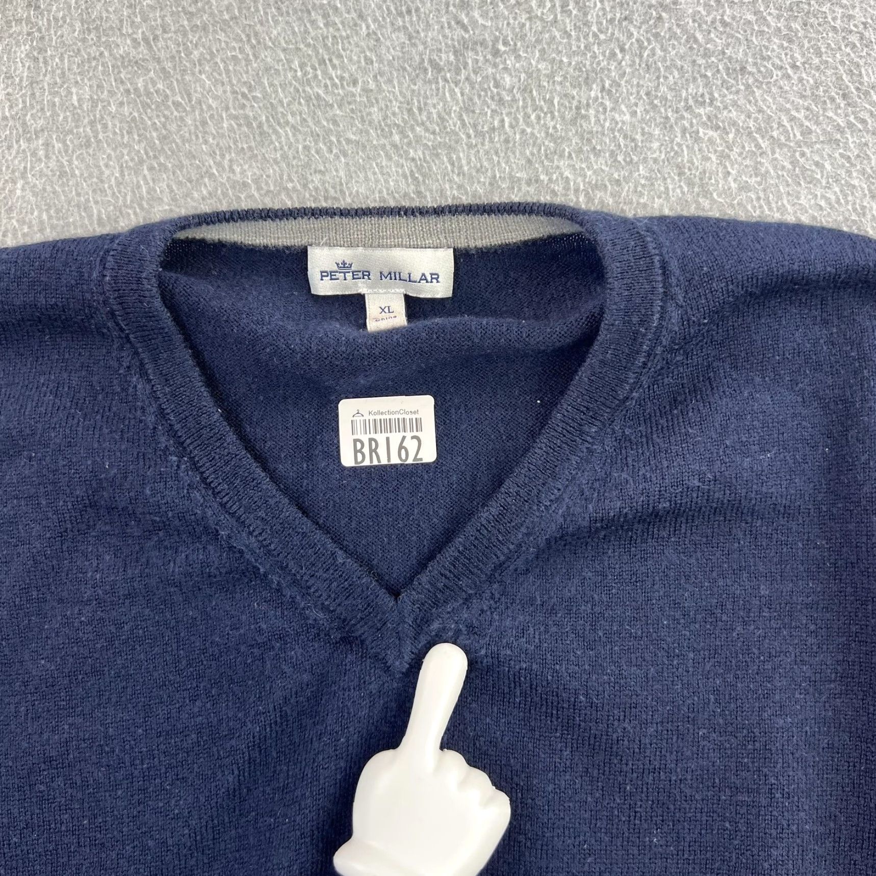 Peter Millar Peter Millar Sweater Mens XL Navy V-Neck Knit Pullover Lightweight Adult Size US XL / EU 56 / 4 - 7 Thumbnail