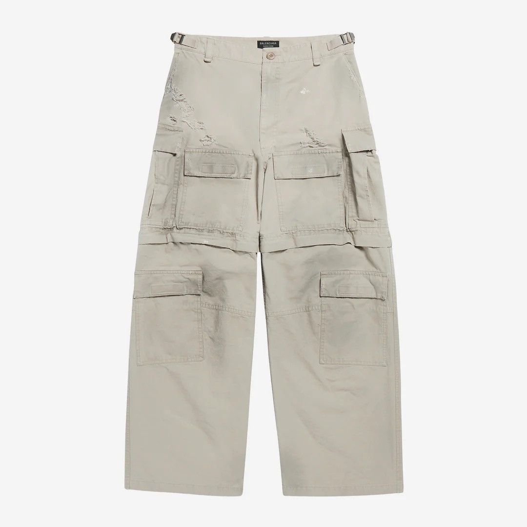 Balenciaga Balenciaga Large Distressed Cargo Trousers Size US 30 / EU 46 - 1 Thumbnail