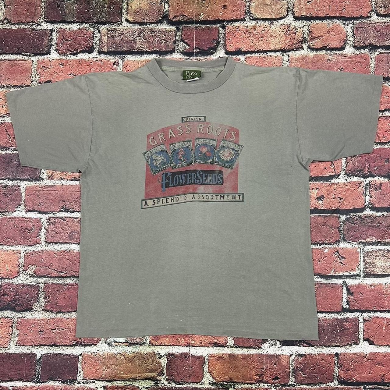 Other Vintage 90s Grass Roots Flower Seeds Single Stitch T-Shirt Size US XL / EU 56 / 4 - 1 Thumbnail