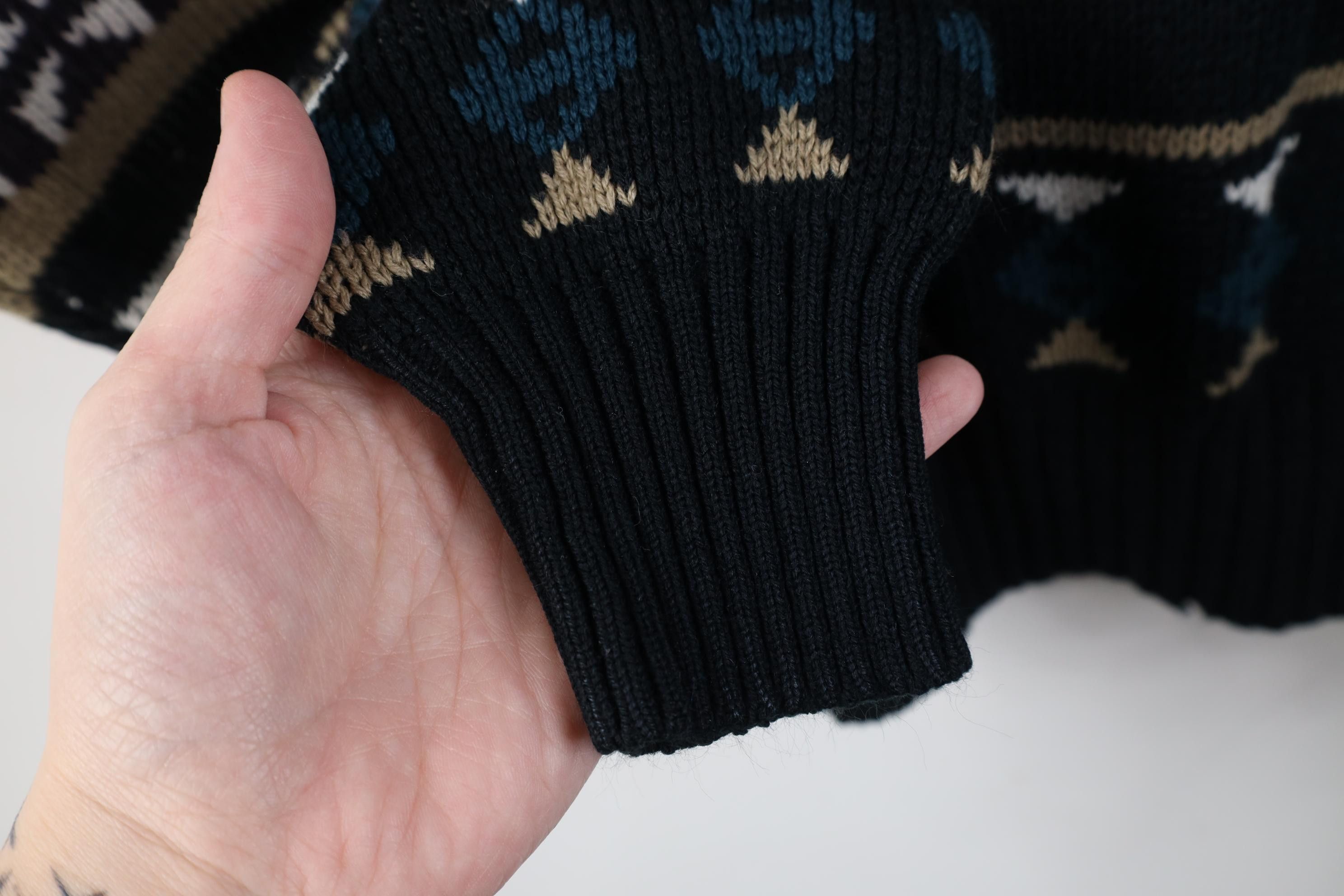 Vintage Vintage 90s Streetwear Fit Fair Isle Geometric Knit Sweater Size XL / US 12-14 / IT 48-50 - 5 Thumbnail