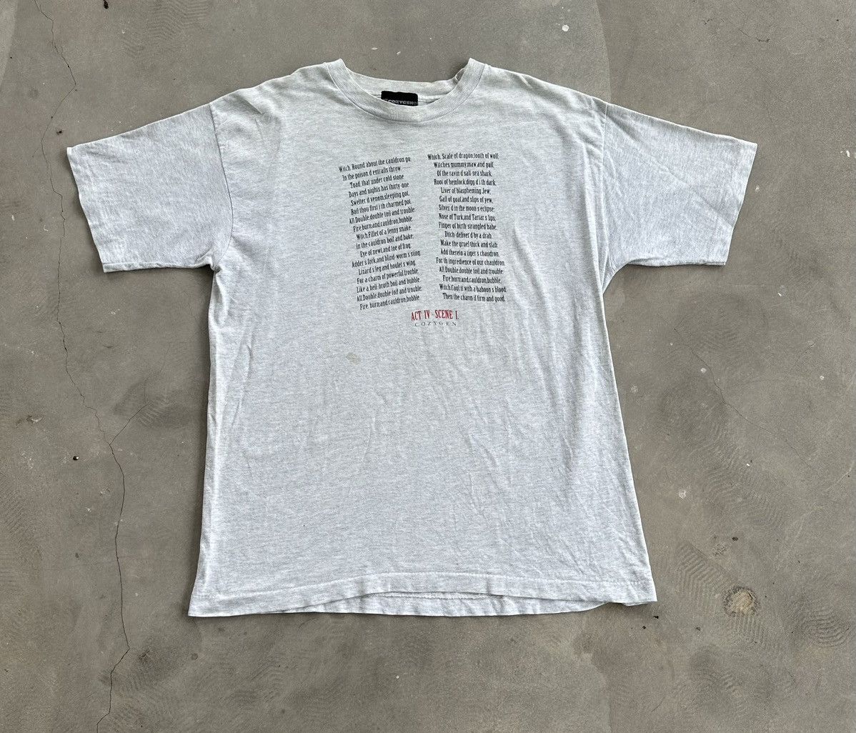 Japanese Brand VINTAGE COZYGEN ACT IV-SCENE 1 MOVIE ADT TEE Size US L / EU 52-54 / 3 - 1 Thumbnail
