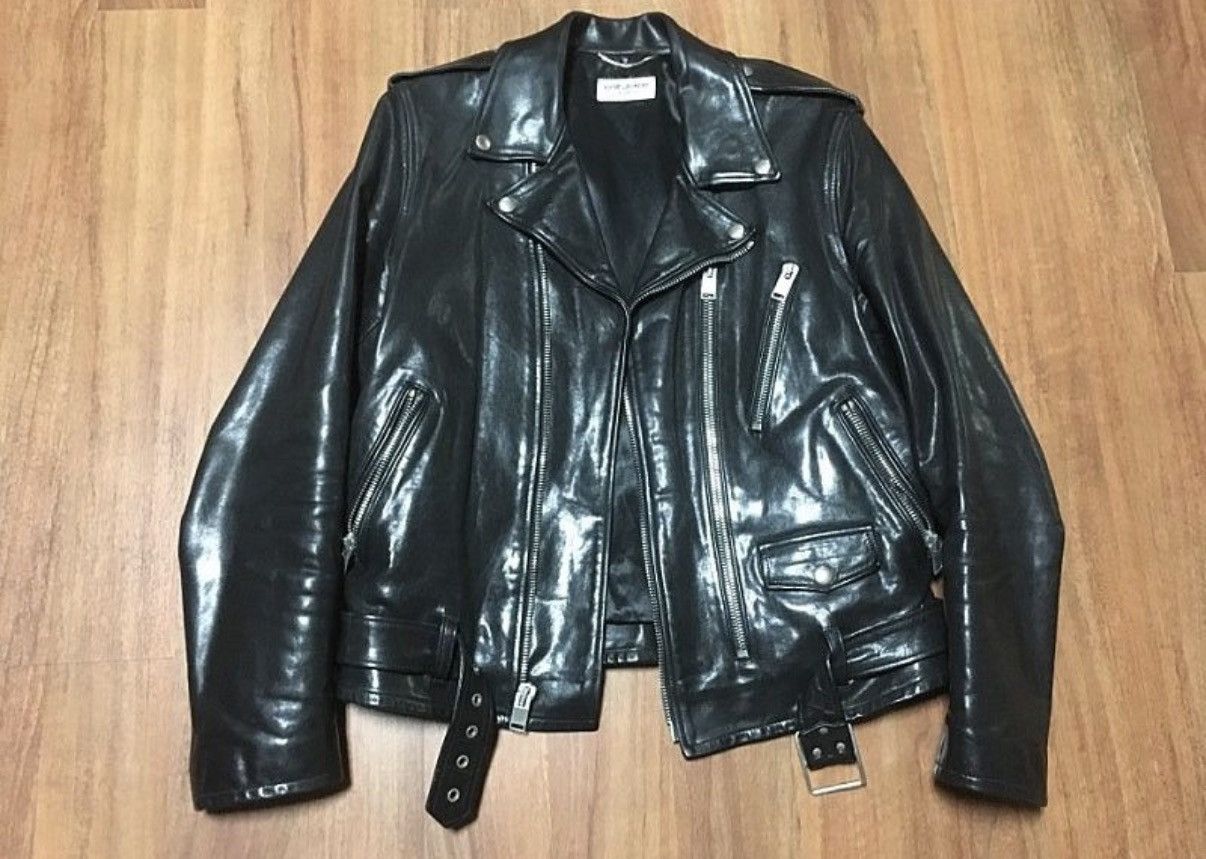 Saint Laurent Paris Saint laurent 13FW oiled calf L17 biker