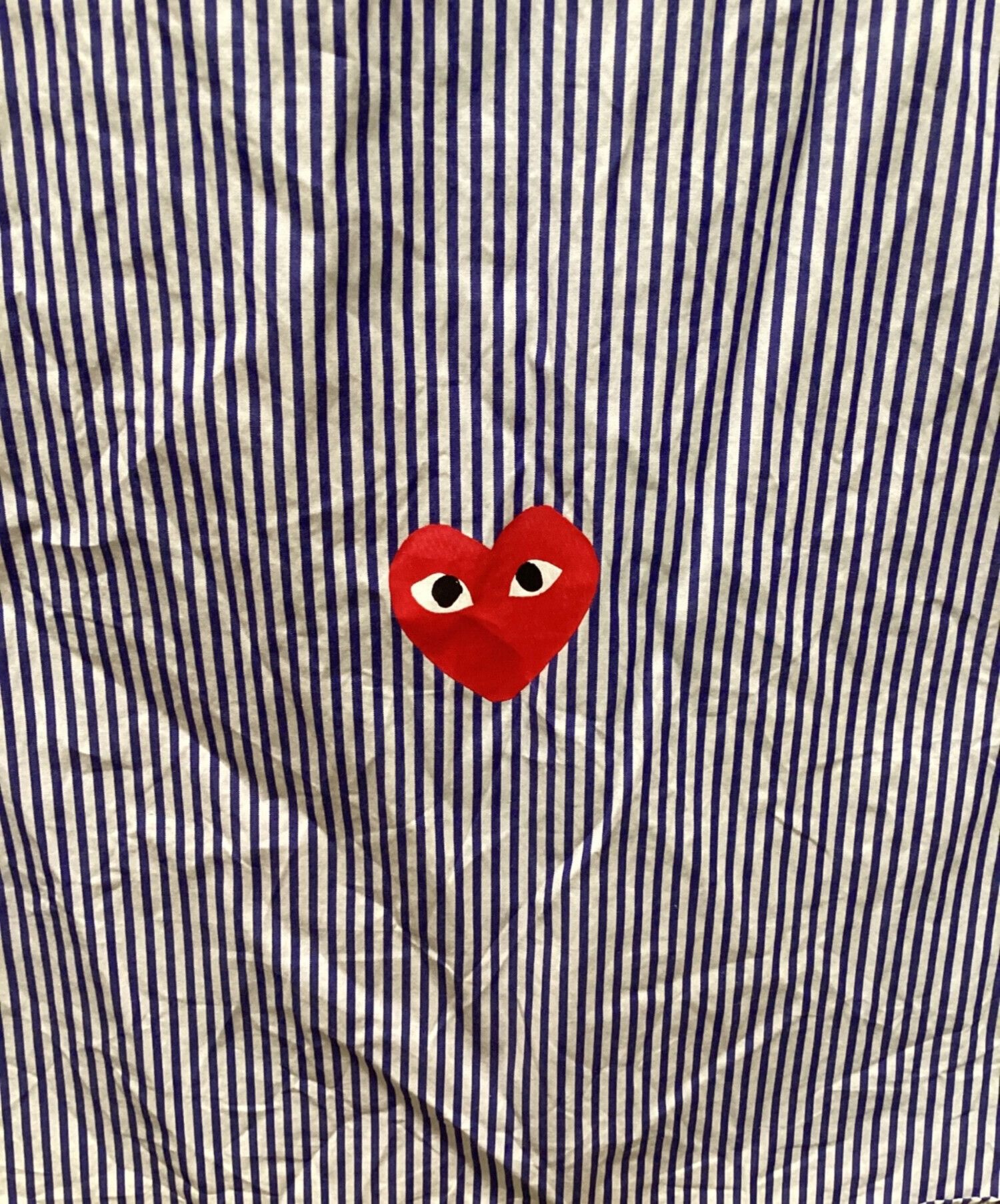 Comme des Garcons PLAY PLAY COMME des GARÇONS × CDG Heart Patch Striped Shirt L Size US L / EU 52-54 / 3 - 3 Thumbnail