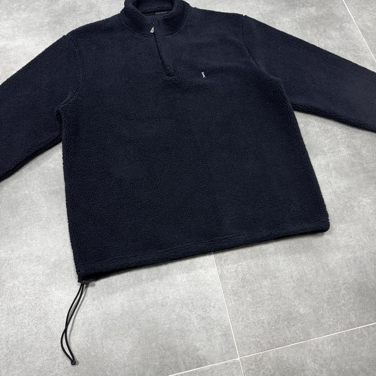 Yves Saint Laurent Rare Yves Saint Laurent YSL 1/3 Zip Fleece Jacket Navy Blue Size US XL / EU 56 / 4 - 6 Thumbnail
