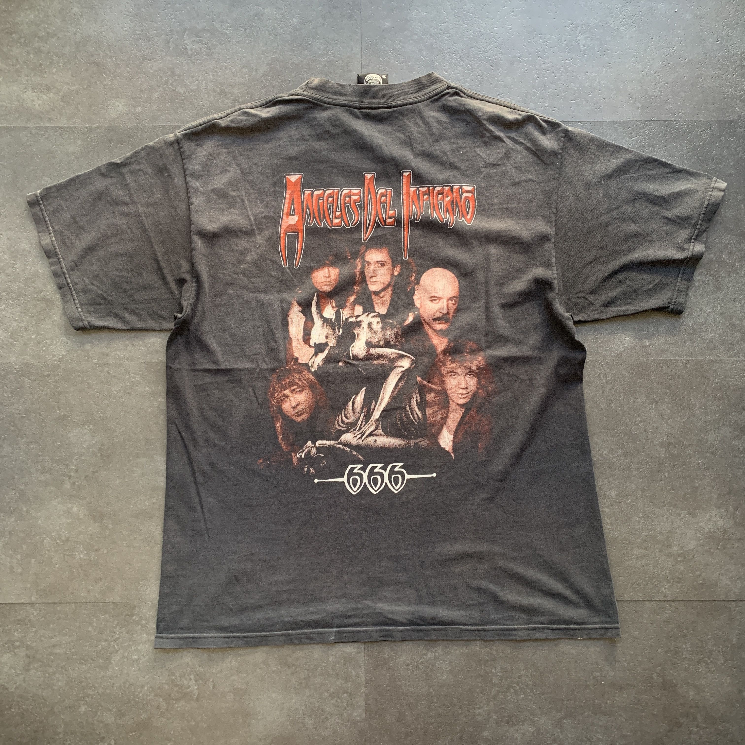 Vintage Vintage Angeles Del Inferno 666 Heavy Metal Band Tee Shirt Size US L / EU 52-54 / 3 - 2 Thumbnail