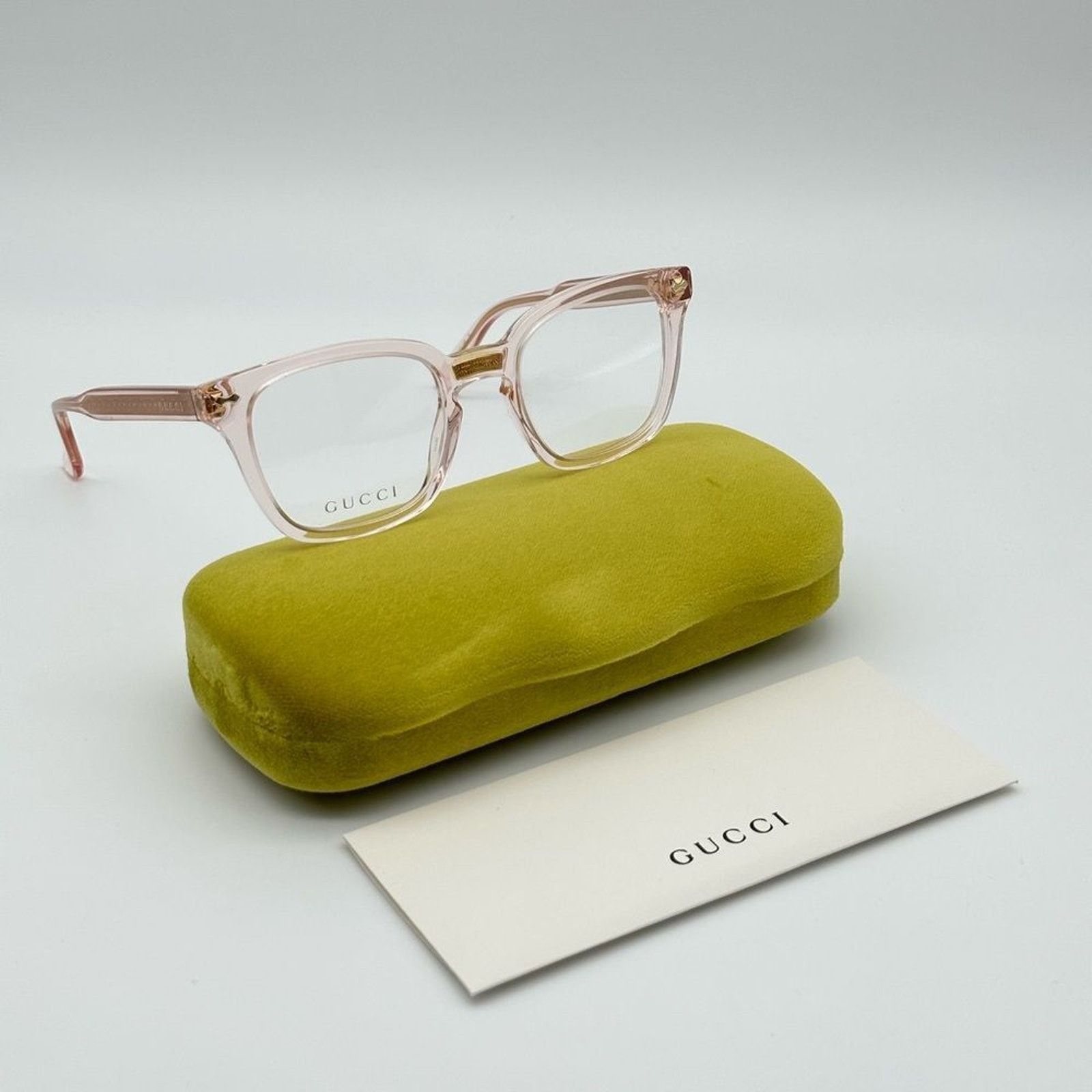 Gucci BRAND NEW Gucci GG0184O 013 Pink Women Eyeglasses Size ONE SIZE - 1 Thumbnail