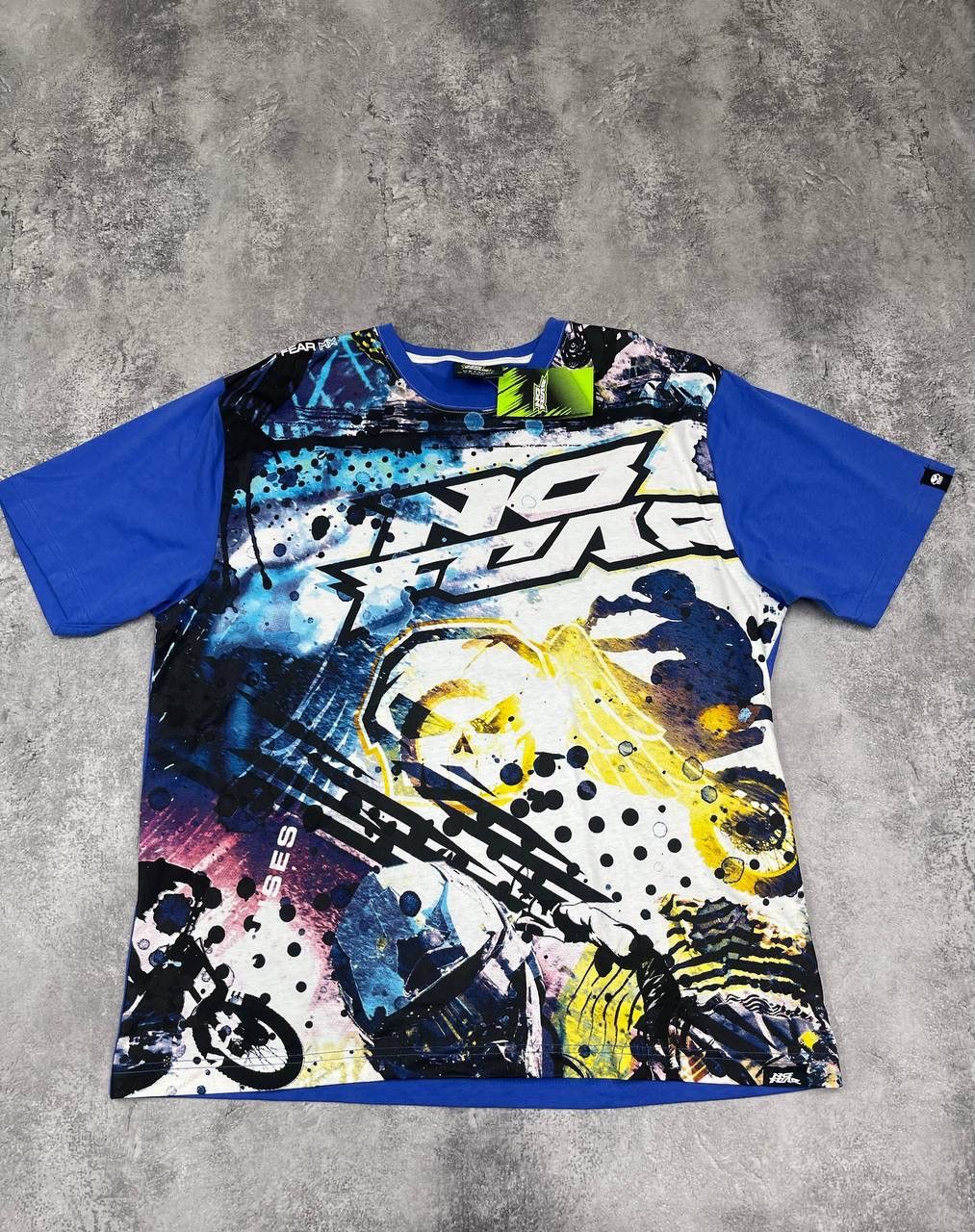 No Fear No Fear NWT Men Graphic T-Shirt Blue Motocross Print Size US XL / EU 56 / 4 - 1 Thumbnail