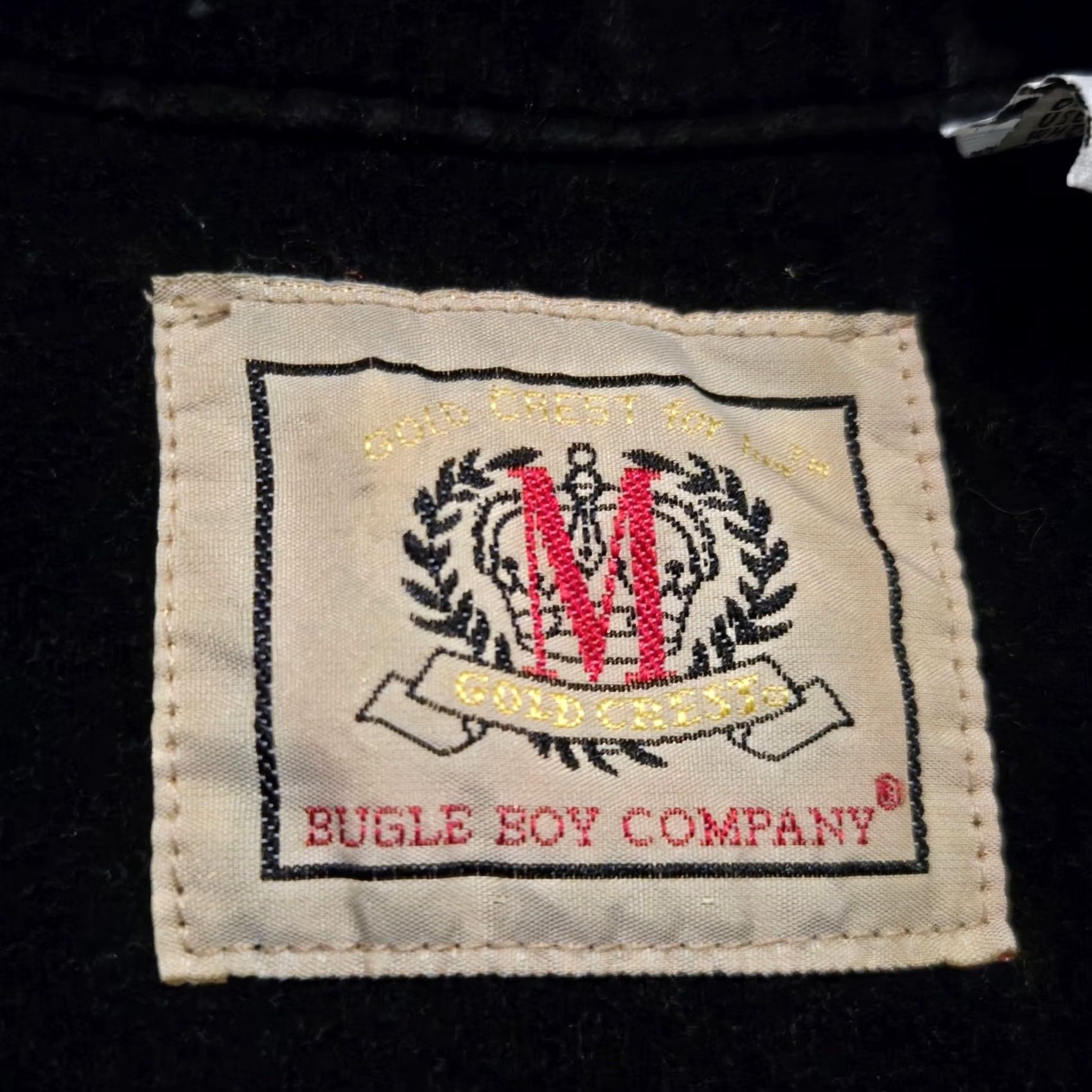 Bugle Boy VINTAGE Bugle Boy Crest Bomber Style Jacket Mens Medium Black Velour Rare Size US M / EU 48-50 / 2 - 2 Thumbnail