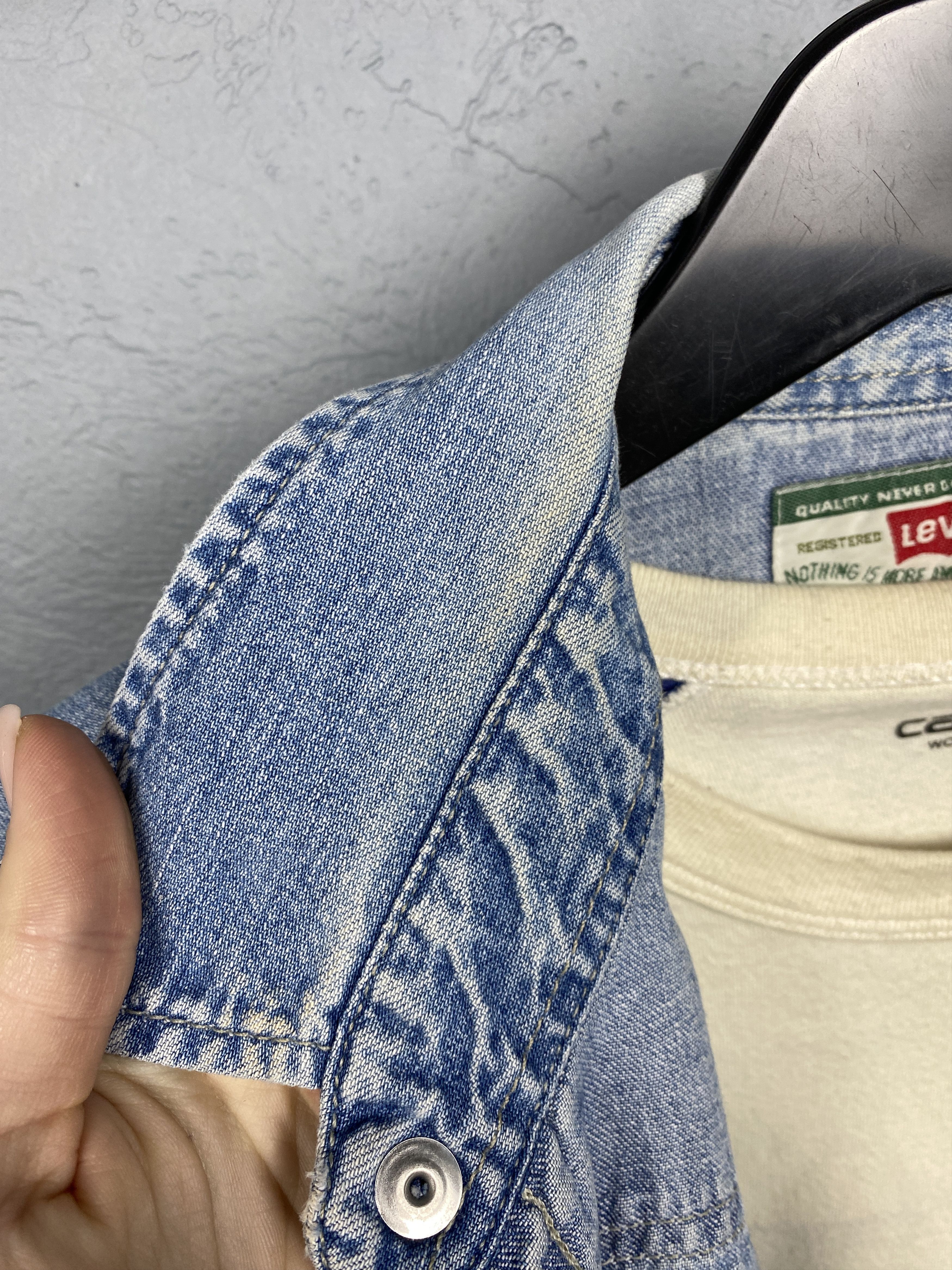 Levi's × Levi's Vintage Clothing × Vintage Levi's 90s Vintage Mens Denim Shirt Jeans Size US M / EU 48-50 / 2 - 5 Thumbnail