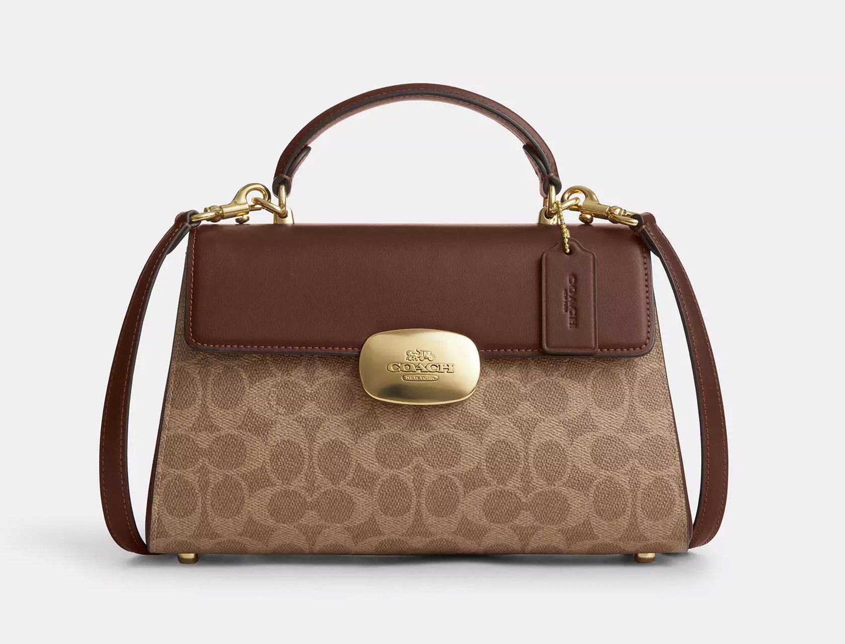 Coach Eliza Top Handle Bag In Signature Canvas CW012 Size ONE SIZE - 9 Thumbnail