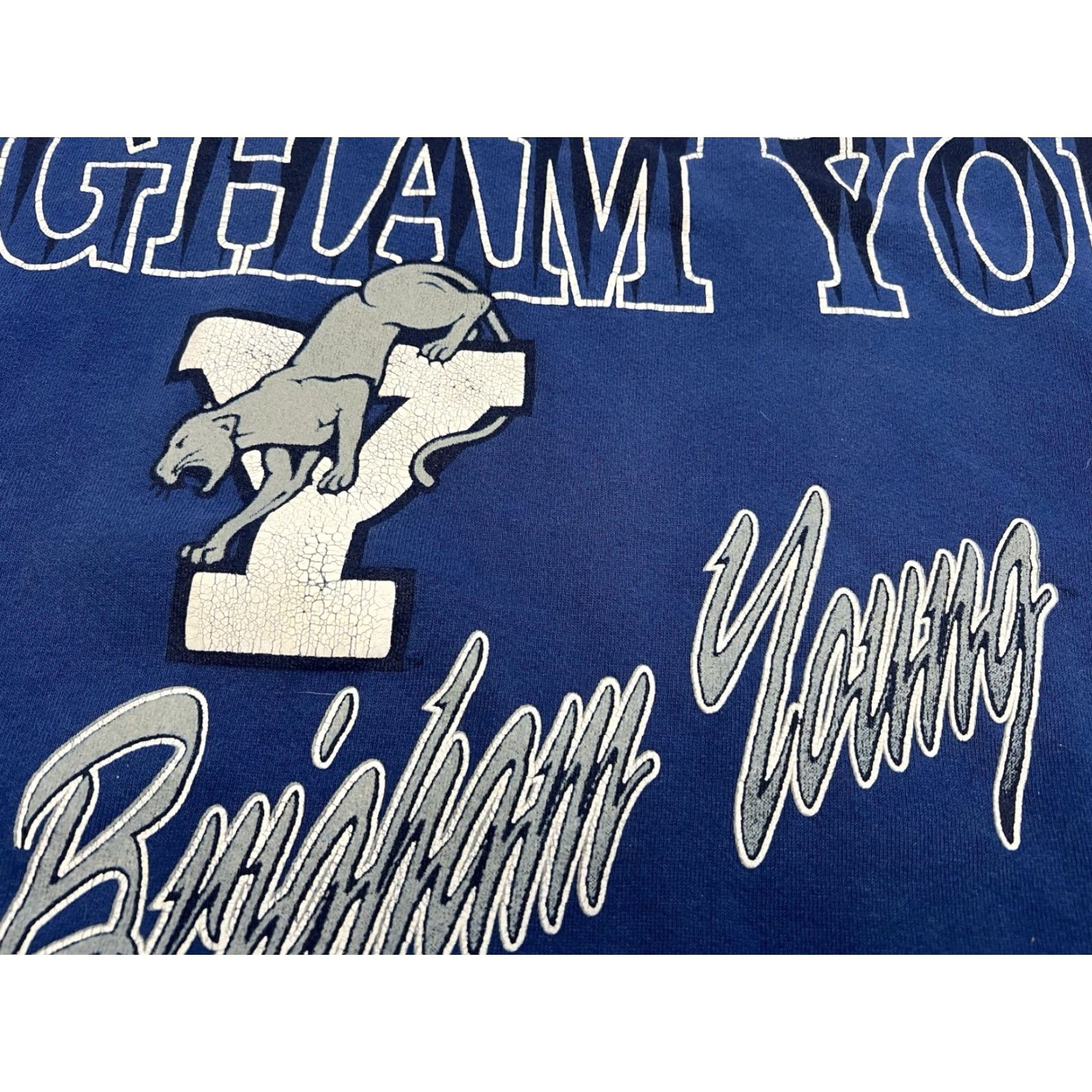 Cougar VINTAGE Brigham Young Cougars Crewneck Sweatshirt S Size US S / EU 44-46 / 1 - 3 Thumbnail