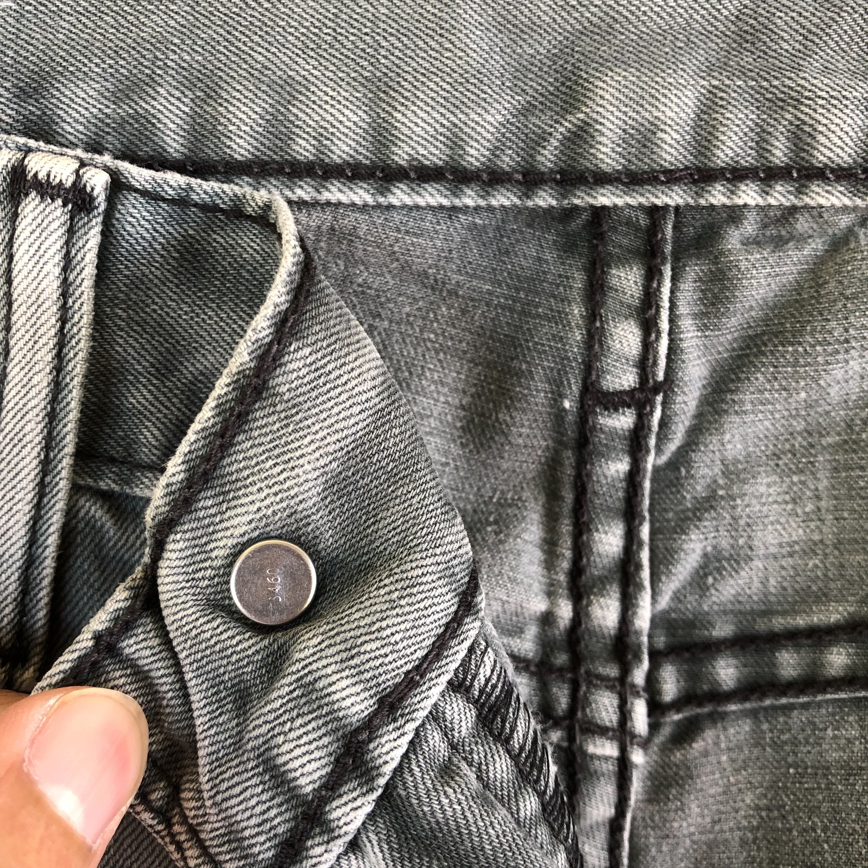 Levi's Vintage Levis Super Black Ash Gray Jeans Levi's 514 Denim Size US 34 / EU 50 - 7 Thumbnail