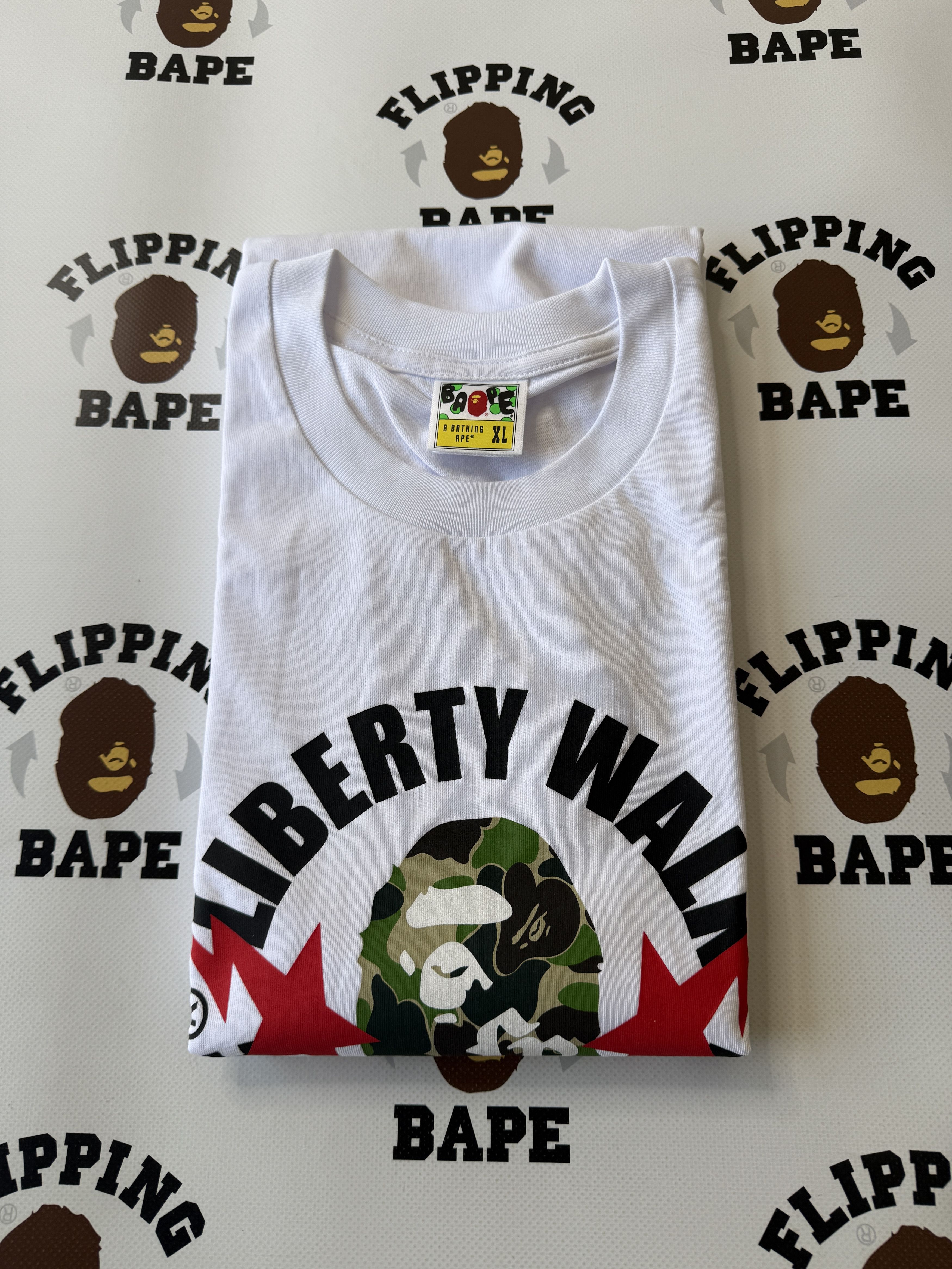 Bape BAPE X LIBERTY WALK ABC CAMO APE HEAD RELAXED FIT TEE Size US XL / EU 56 / 4 - 7 Thumbnail