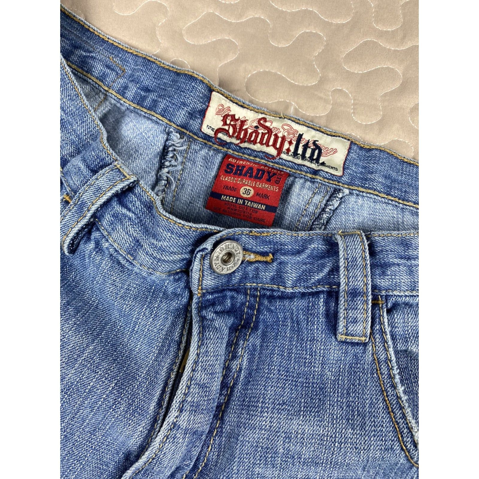 Denime VINTAGE Shady LTD Mens Denim Blue Jean Shorts Sz 36 Eminem Hip Hop Size US 36 / EU 52 - 3 Thumbnail