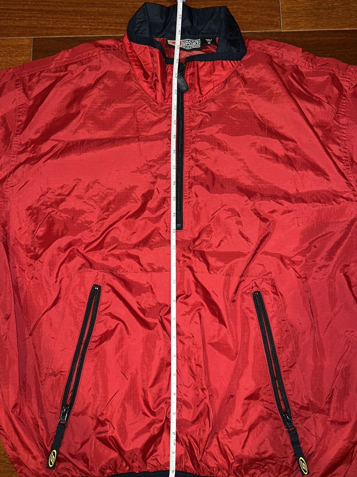 Structure Vintage Red Windbreaker Size US M / EU 48-50 / 2 - 2 Thumbnail