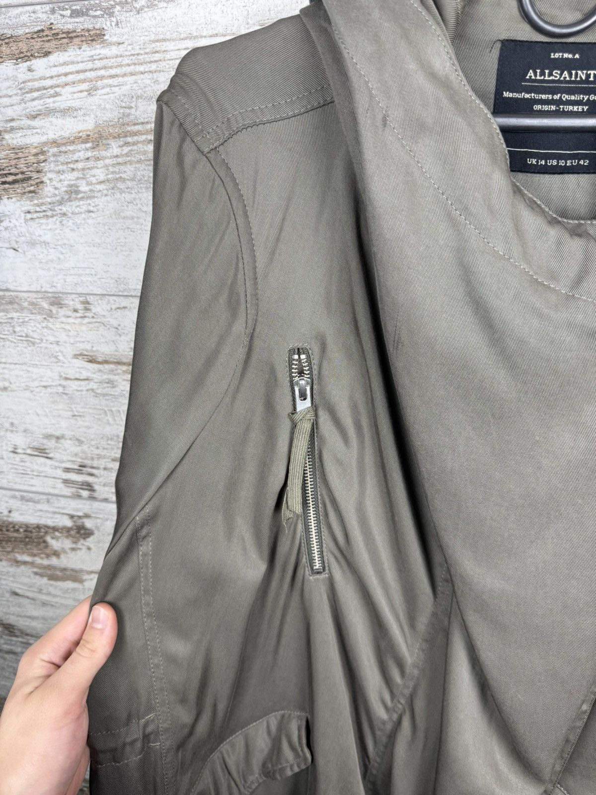 Allsaints Vintage ALLSAINTS PORTERE KHAKI PARKA COAT Japanese Y2K Size L / US 10 / IT 46 - 5 Thumbnail