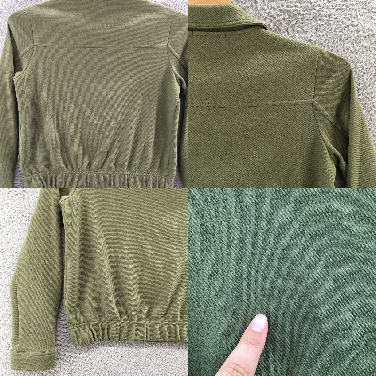 Banana Republic Banana Republic Jacket Womens M Green Cotton Blend Pockets Collared Shirt Coat Mid-Length Button Up Size M / US 6-8 / IT 42-44 - 9 Thumbnail