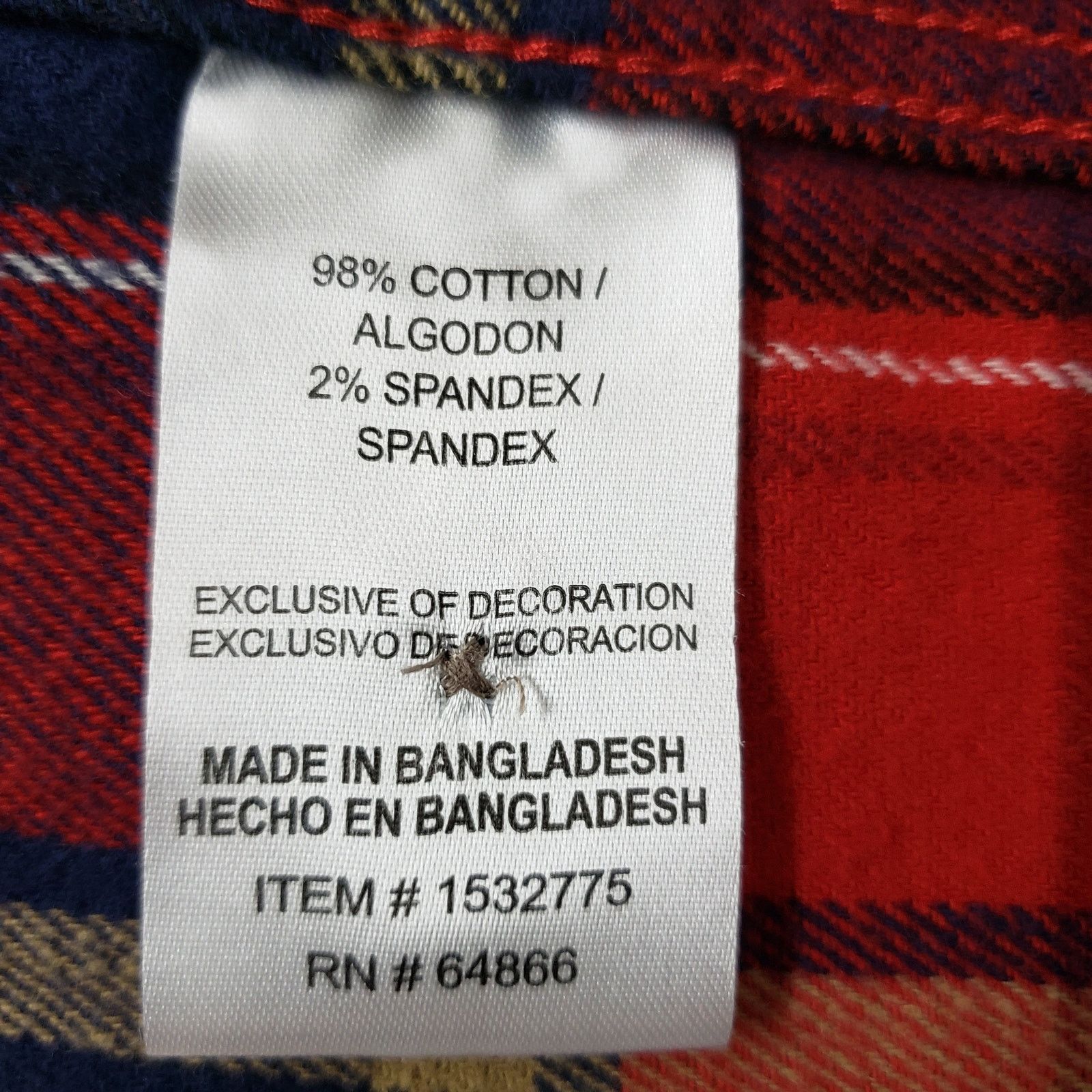 Lee Lee Stretch Flannel Shirt Tartan Plaid Men Regular fit M Size US M / EU 48-50 / 2 - 11 Thumbnail