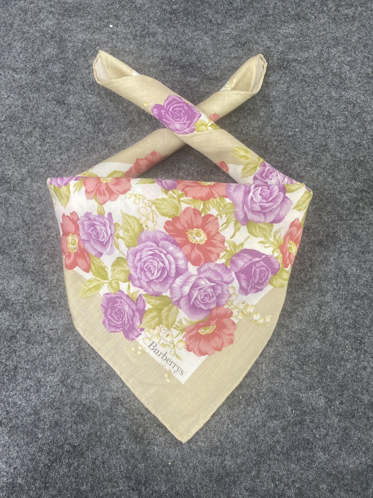 Burberry × Vintage Burberry Handkerchief / Bandana / Neckerchief-B036 Size ONE SIZE - 2 Thumbnail