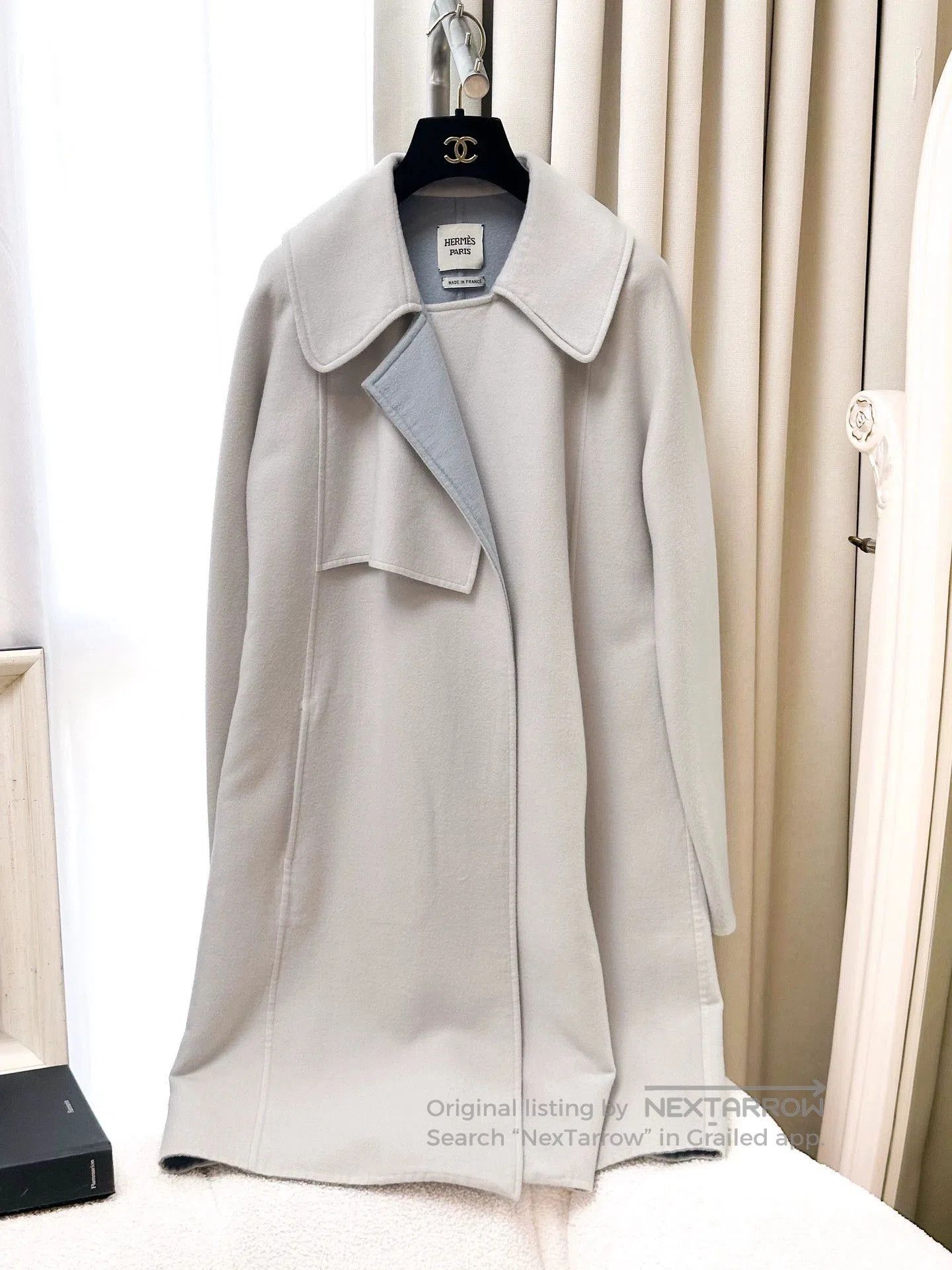 Hermes Hermes Blue Cashmere Coat Size 36. Size US XXS / EU 40 - 1 Thumbnail