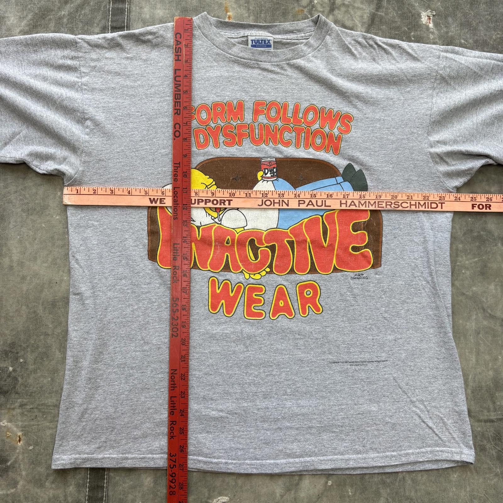 The Simpsons Vintage 90s The Simpsons Homer Inactive Wear Funny Shirt Size US XL / EU 56 / 4 - 4 Thumbnail