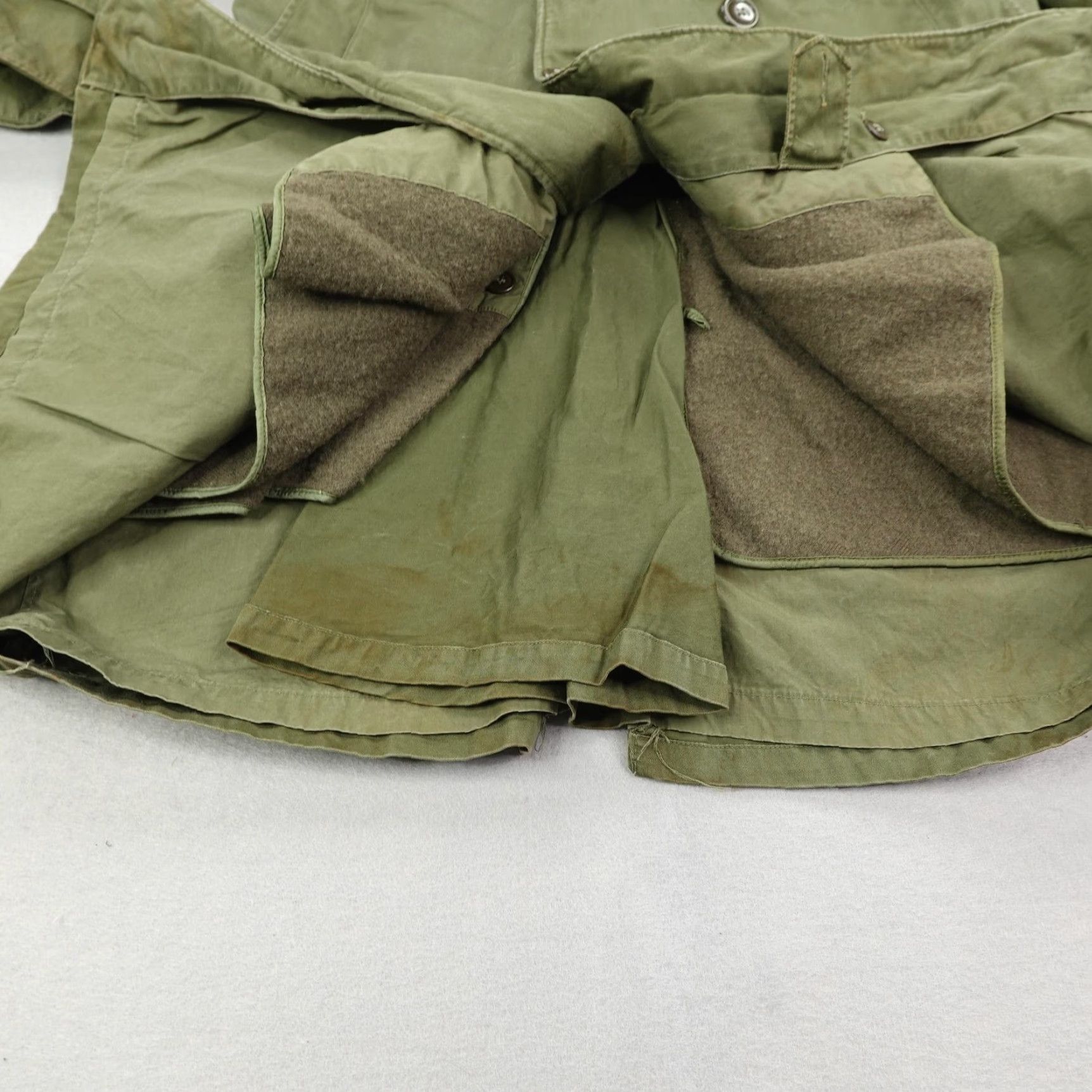 Vintage VINTAGE US Army Overcoat Jacket Medium Cotton Wool Liner 1950s Korean War Men Size US M / EU 48-50 / 2 - 5 Thumbnail