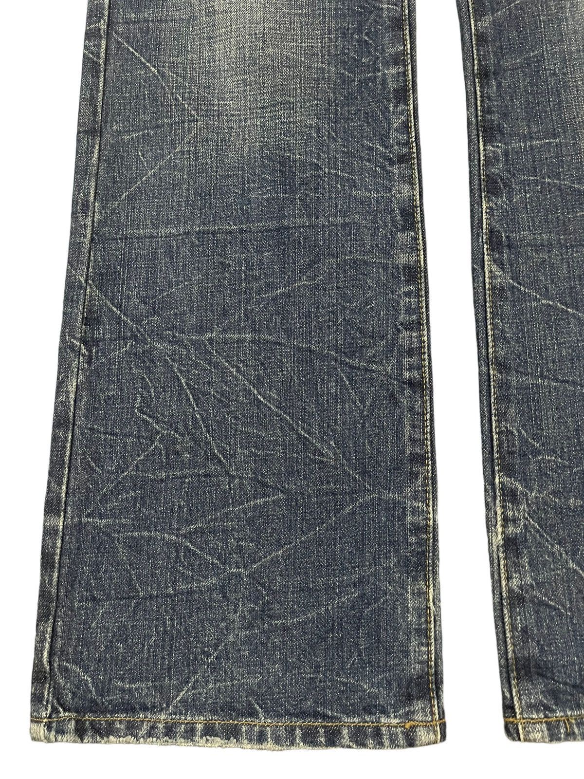 Hysteric Glamour Vintage Japanese Brand Blue Wash Style Distress Bootcut Jean Size US 33 - 5 Thumbnail