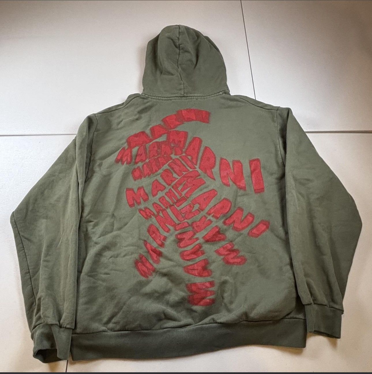 Marni Marni Blur Logo Hoodie Size US S / EU 44-46 / 1 - 1 Thumbnail