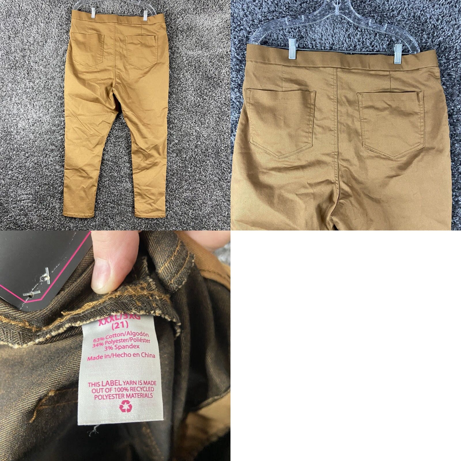 Gap VINTAGE? No, it's Gap No Boundaries Super High Rise Jegging No Gap Waistband Curvy Women's 3XL Brown Jeans Size 40" / US 18 - 8 Thumbnail