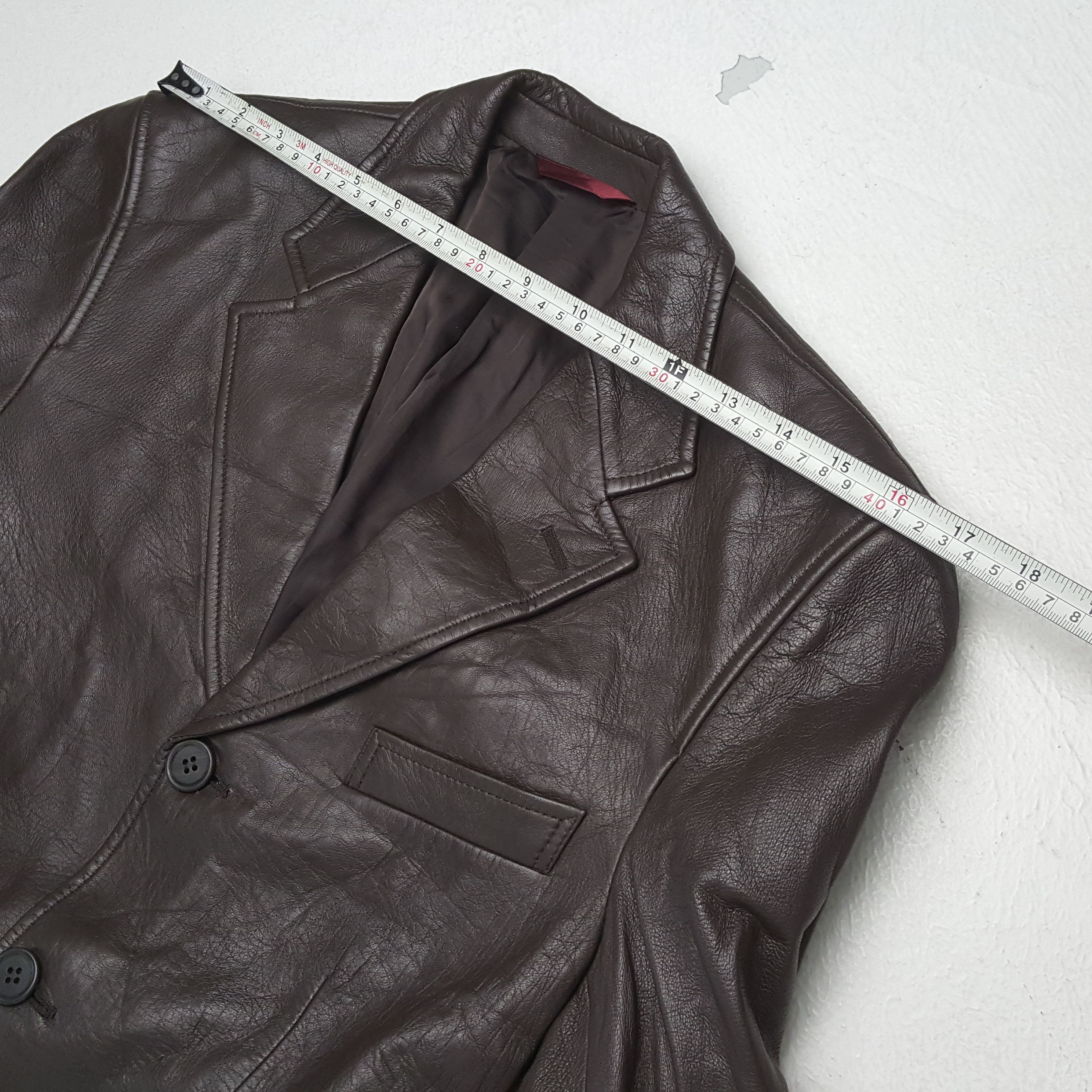 Paul Smith × Vintage Vintage PAUL SMITH Fashion Brand Leather Blazer Size 36S - 4 Thumbnail