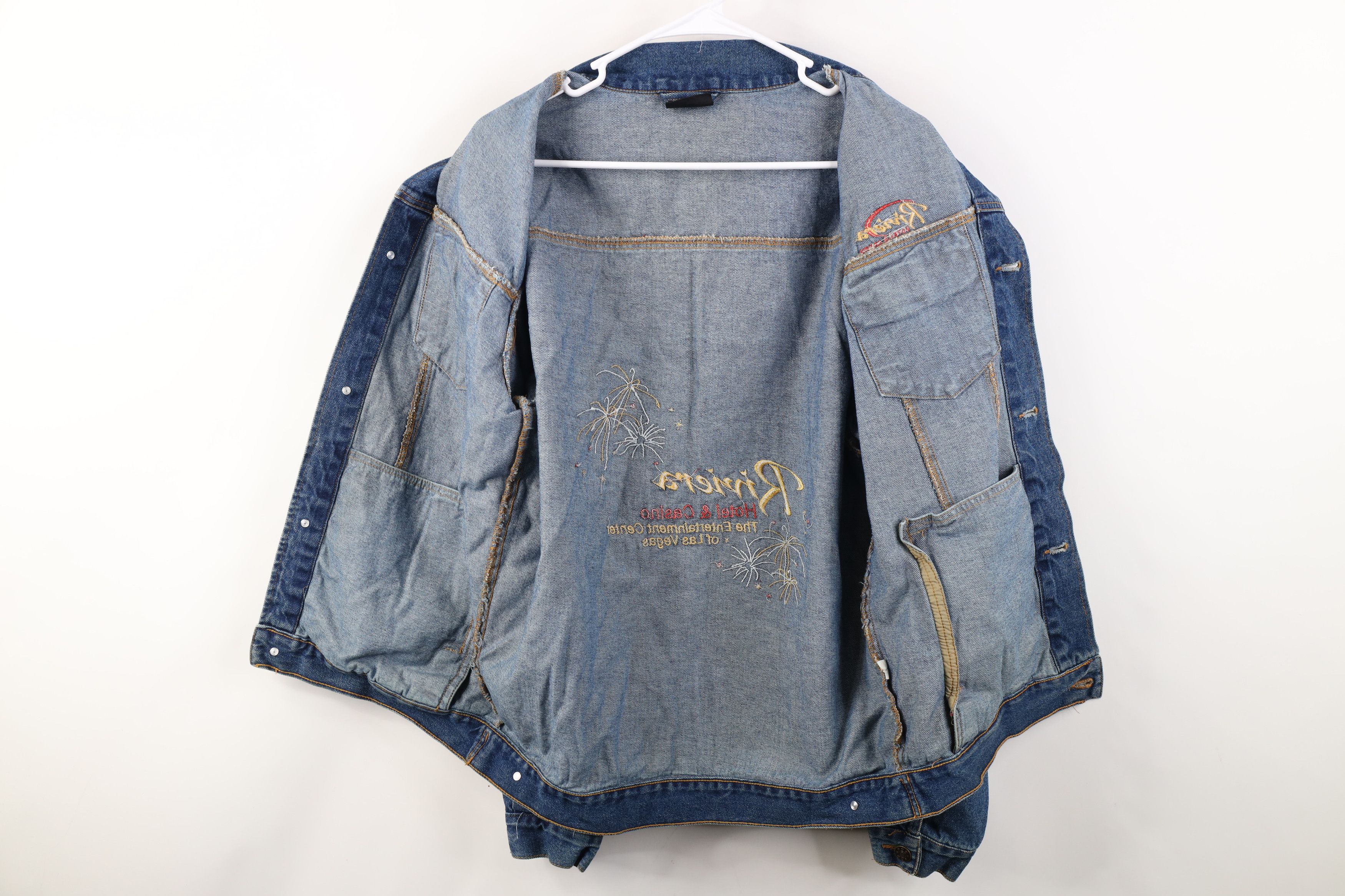 Vintage Vintage 90s Streetwear Casino Denim Jean Trucker Jacket Blue Size US S / EU 44-46 / 1 - 10 Thumbnail