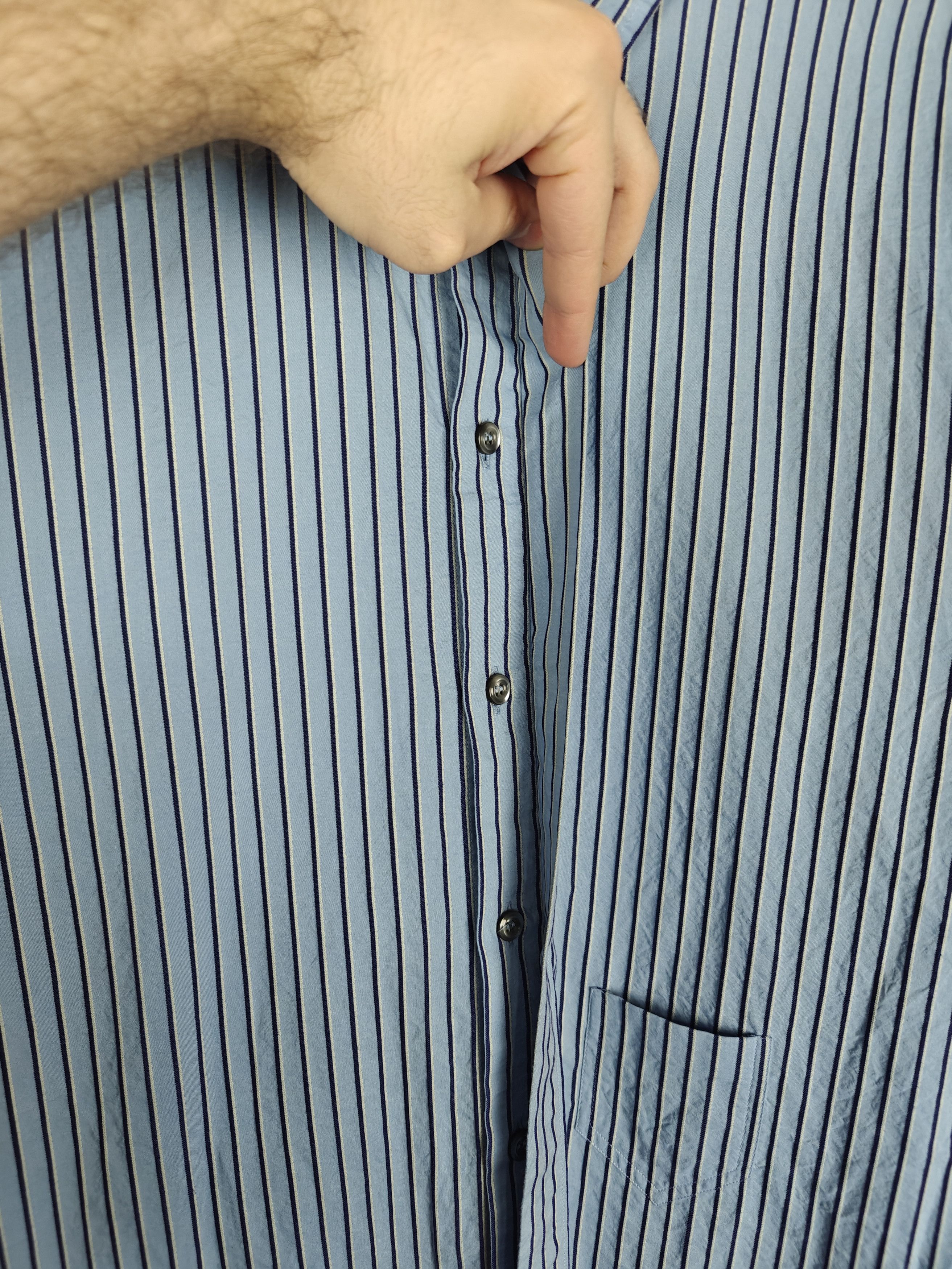 Emporio Armani Emporio Armani Srtiped Shirt Button Blue size S Size US S / EU 44-46 / 1 - 7 Thumbnail