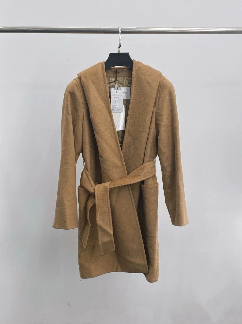 Max Mara Max Mara Camel hooded coat Size S / US 4 / IT 40 - 1 Thumbnail