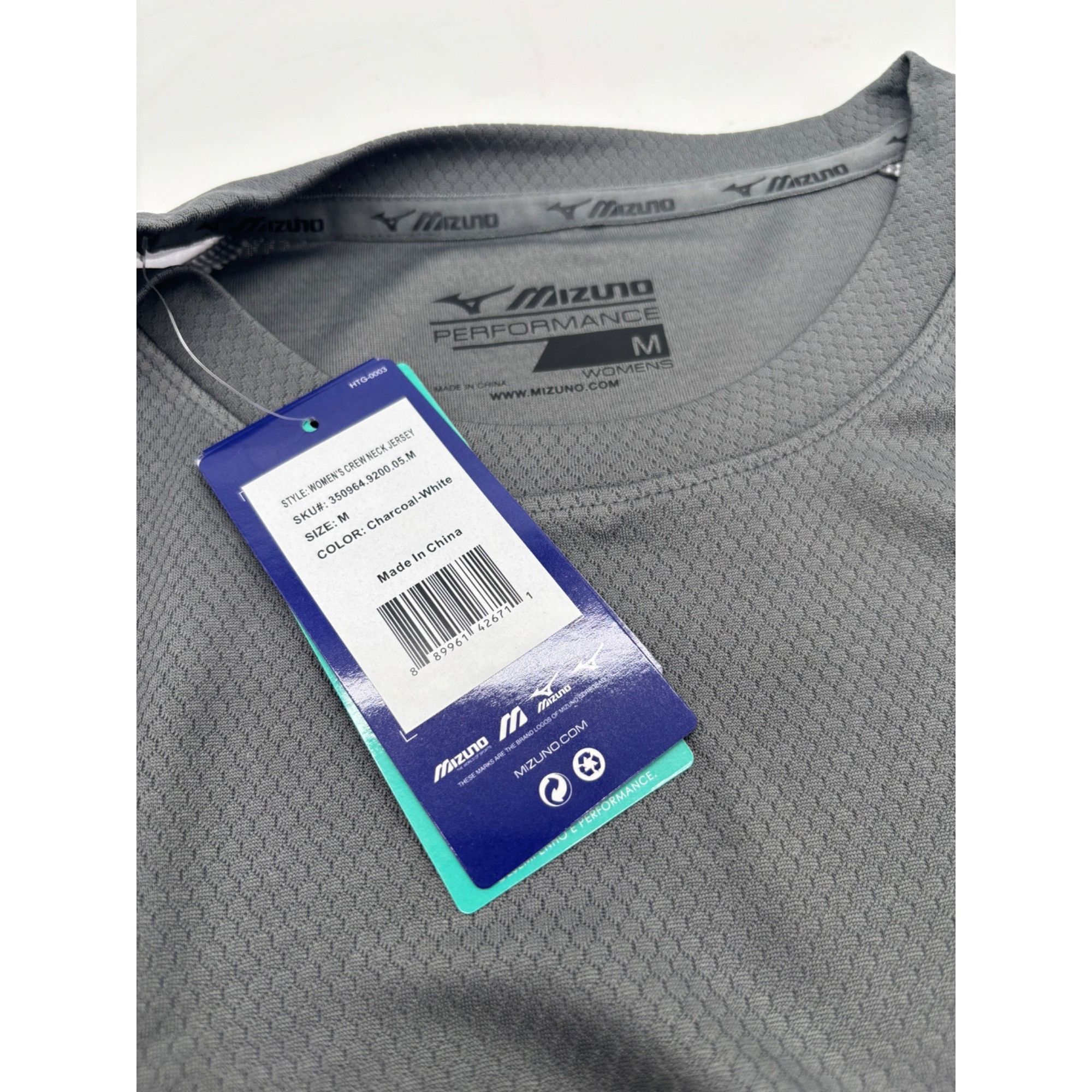 Mizuno Mizuno Women’s Softball Crew Neck Jersey, Charcoal-White, M Size M / US 6-8 / IT 42-44 - 6 Thumbnail