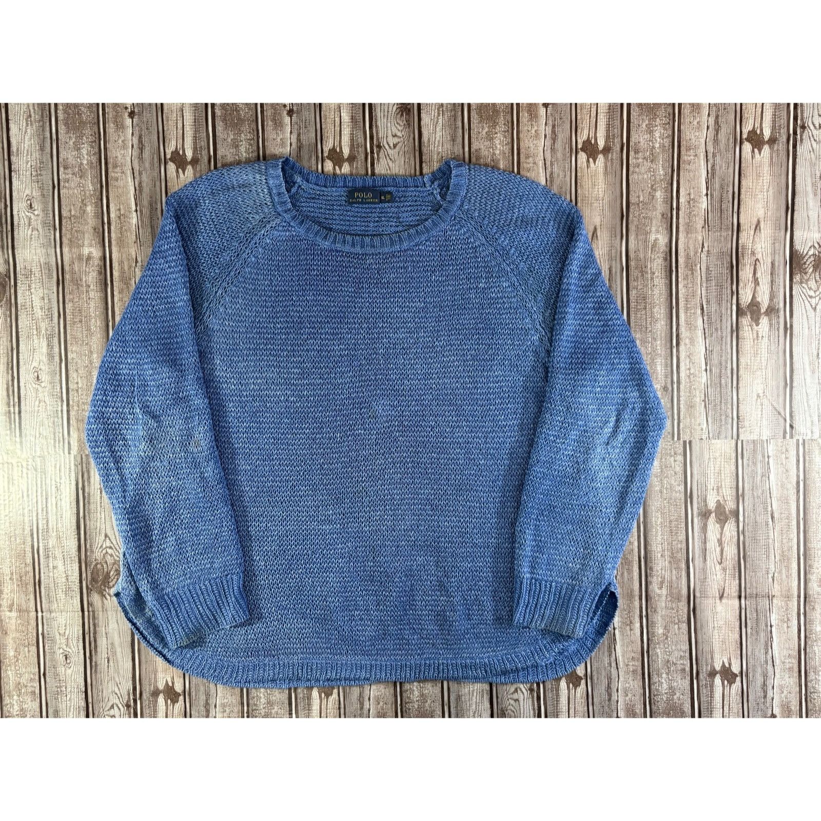 Polo Ralph Lauren Polo Ralph Lauren loose knit 100% Linen Sweater top size XL Size XL / US 12-14 / IT 48-50 - 1 Thumbnail