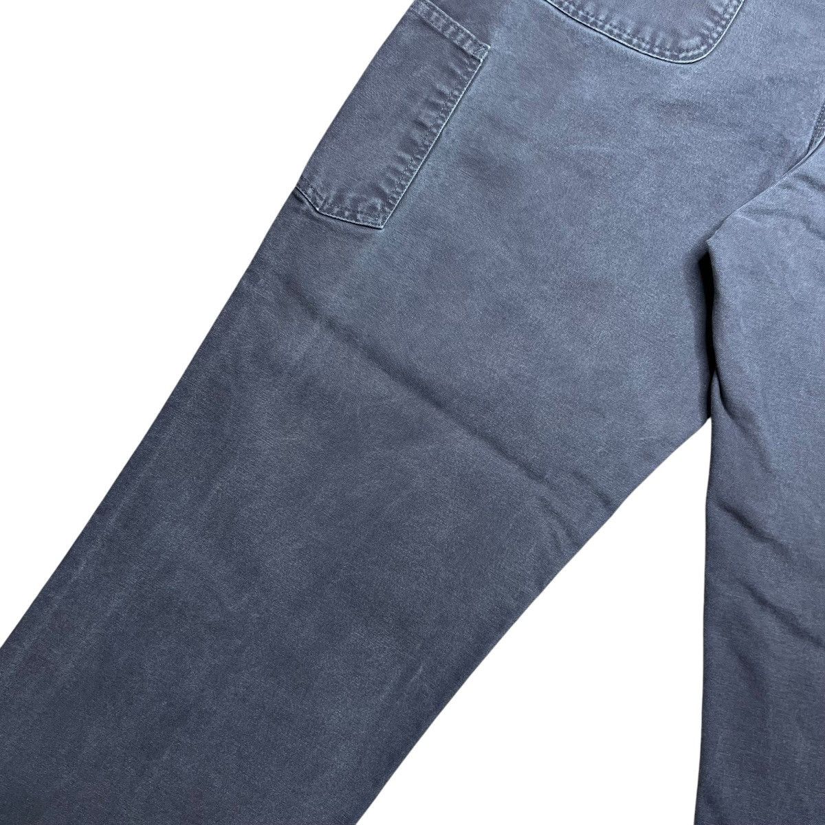 Carhartt × Vintage Vtg 2000s Carhartt Dark Grey Carpenter Canvas Dungaree Pants Size US 35 - 15 Thumbnail