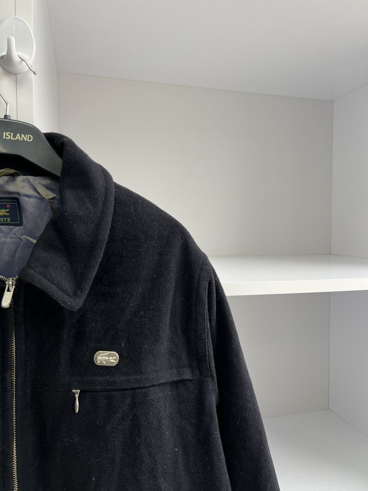 Lacoste × Vintage Lacoste Vintage Wool Bomber Jacket Lined Dark Navy Size US M / EU 48-50 / 2 - 6 Thumbnail