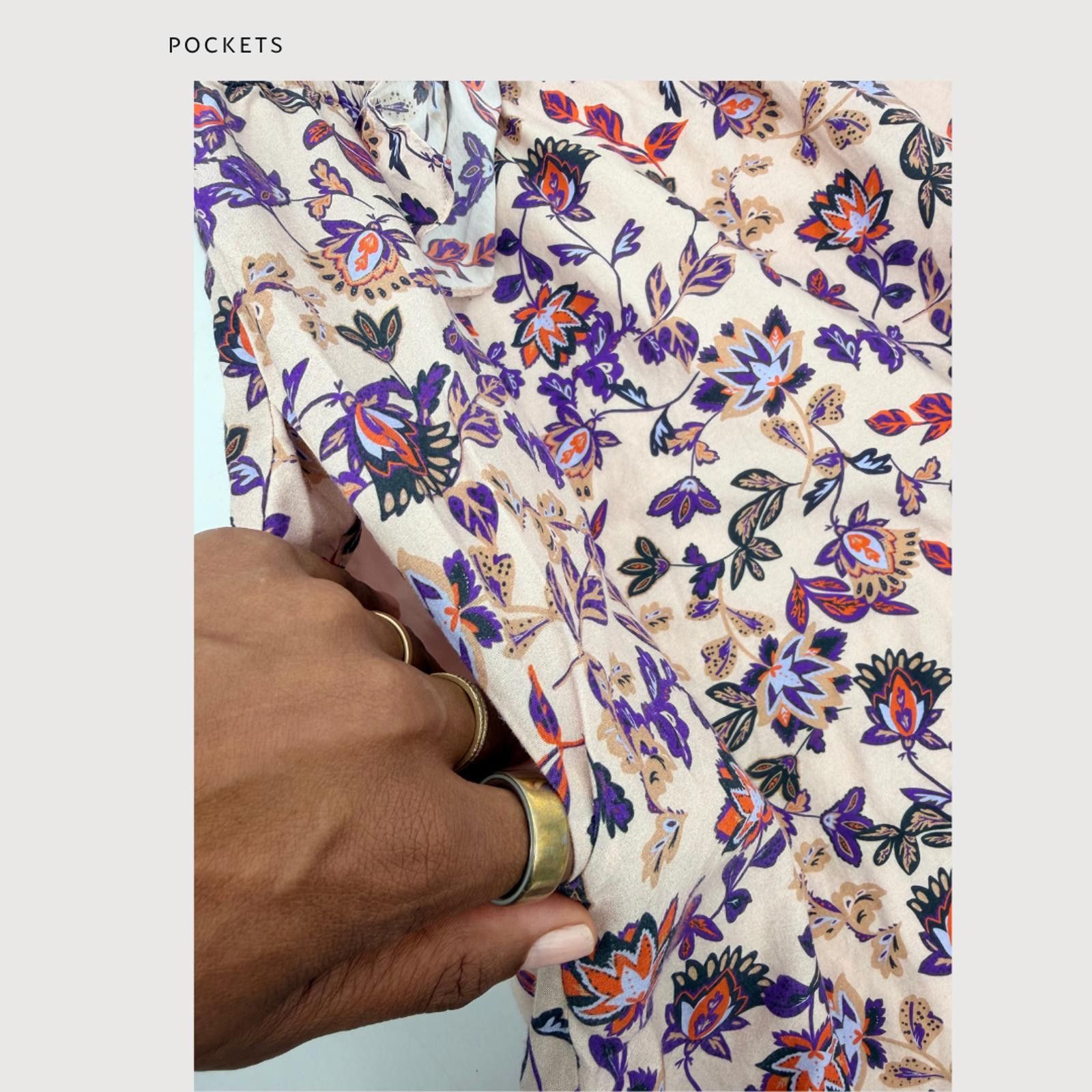 Other Thakoon Floral Tie Front Midi Dress Cotton Silk Peach S Size S / US 4 / IT 40 - 9 Thumbnail