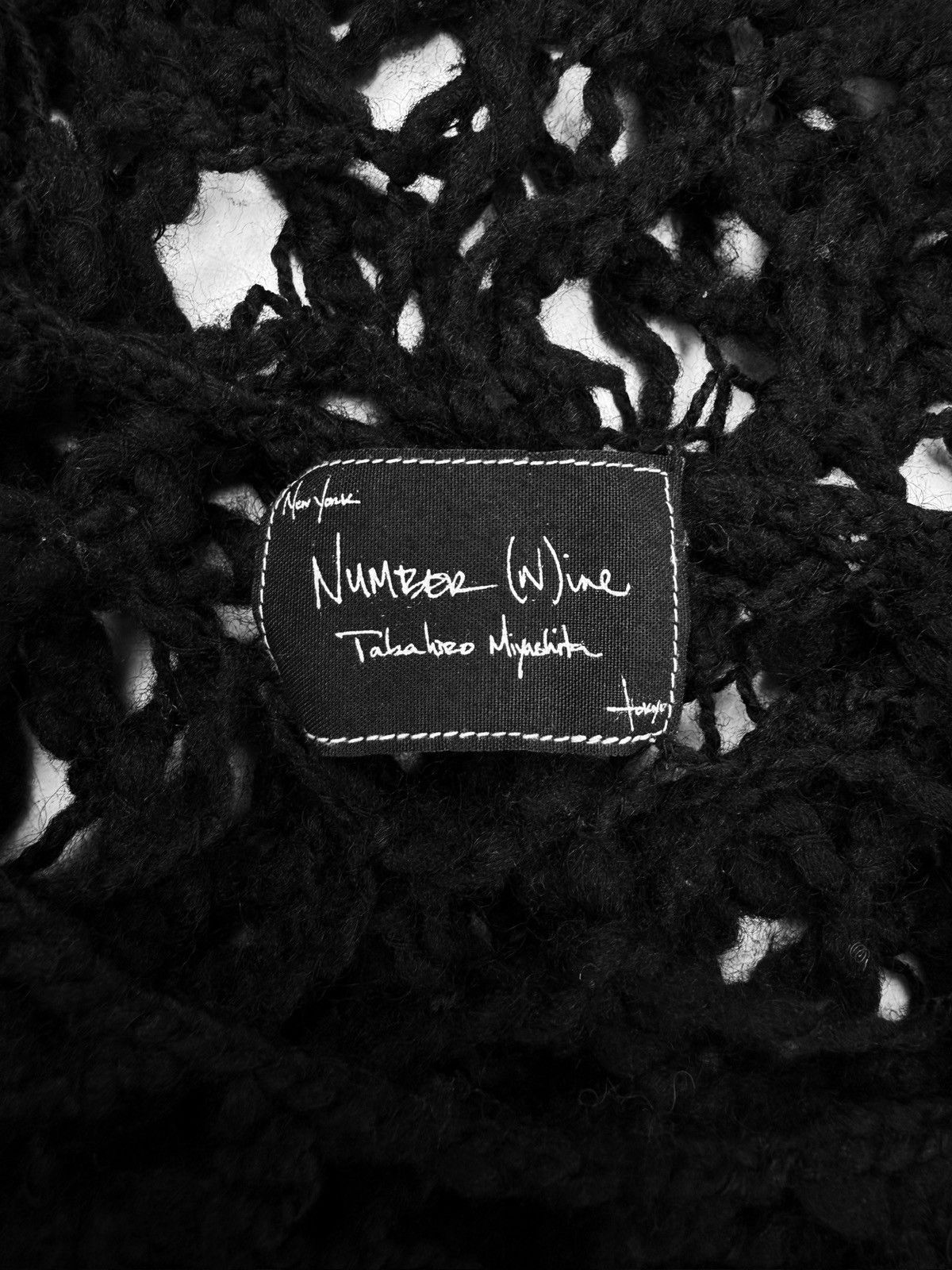 Number (N)ine SS05 Number (N)ine ‘Nightcrawler’ Spiderweb Black Wool Knit Sweater Size US M / EU 48-50 / 2 - 3 Thumbnail