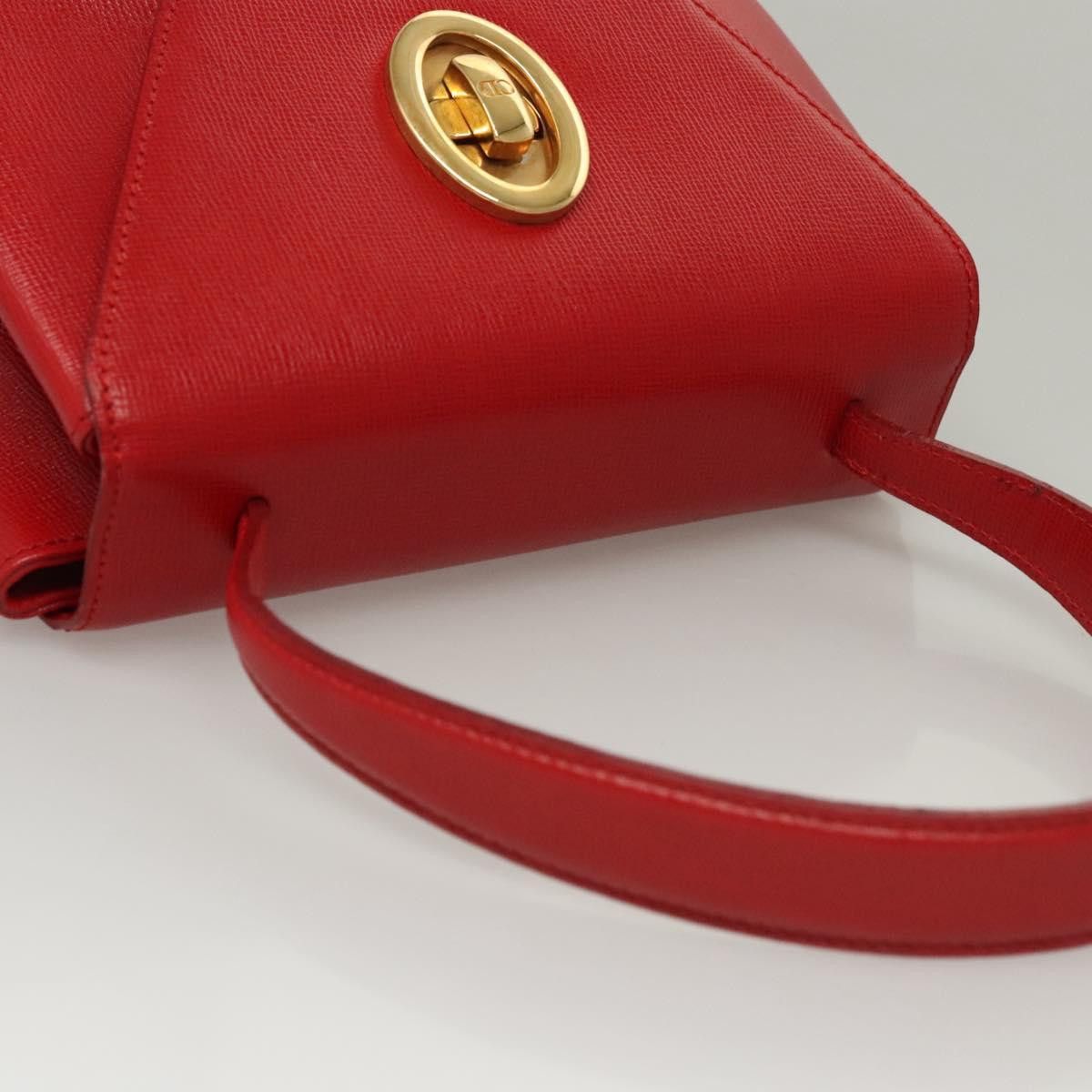 Dior DIOR Hand Bag Leather Red Gold Size ONE SIZE - 6 Thumbnail