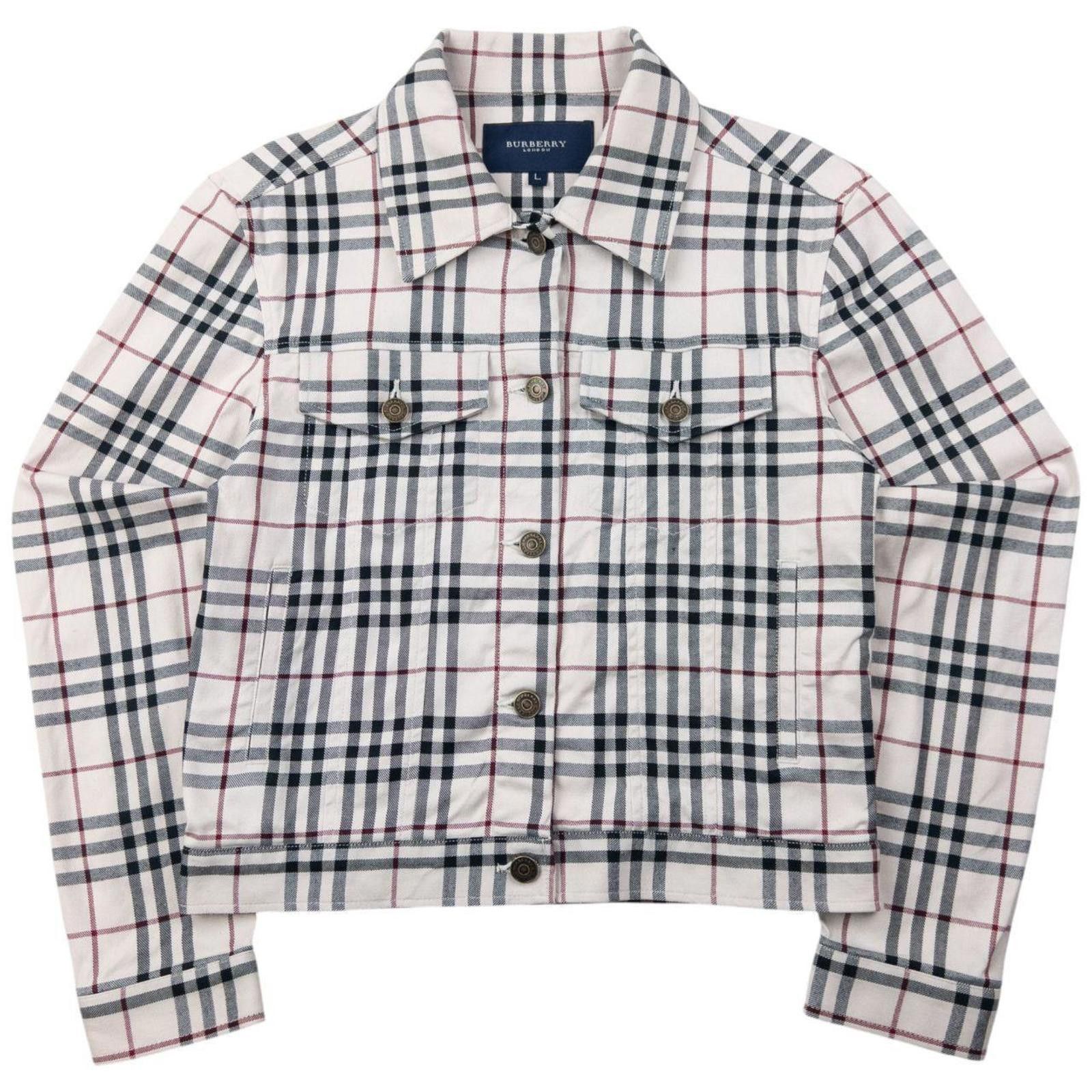 Burberry Vintage 2000s Burberry Nova Check Button Up Jacket Womens L Size L / US 10 / IT 46 - 1 Thumbnail