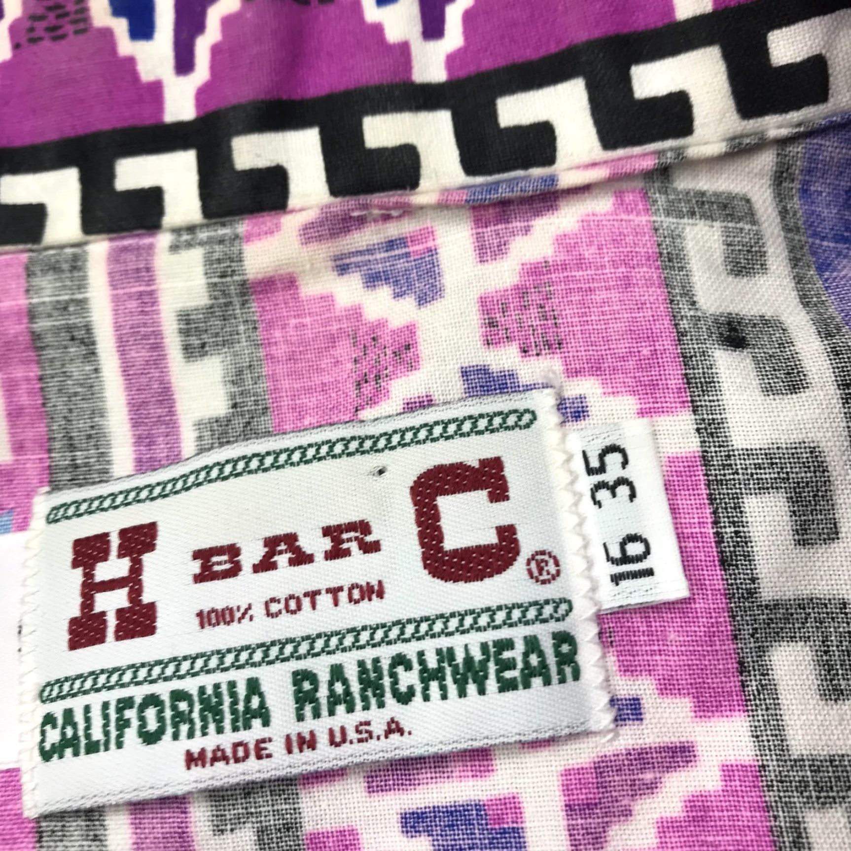 Vintage VINTAGE H Bar C Ranchwear Shirt Mens 16 35 Purple Pearl Snap Cowboy Rancher Size US L / EU 52-54 / 3 - 5 Thumbnail