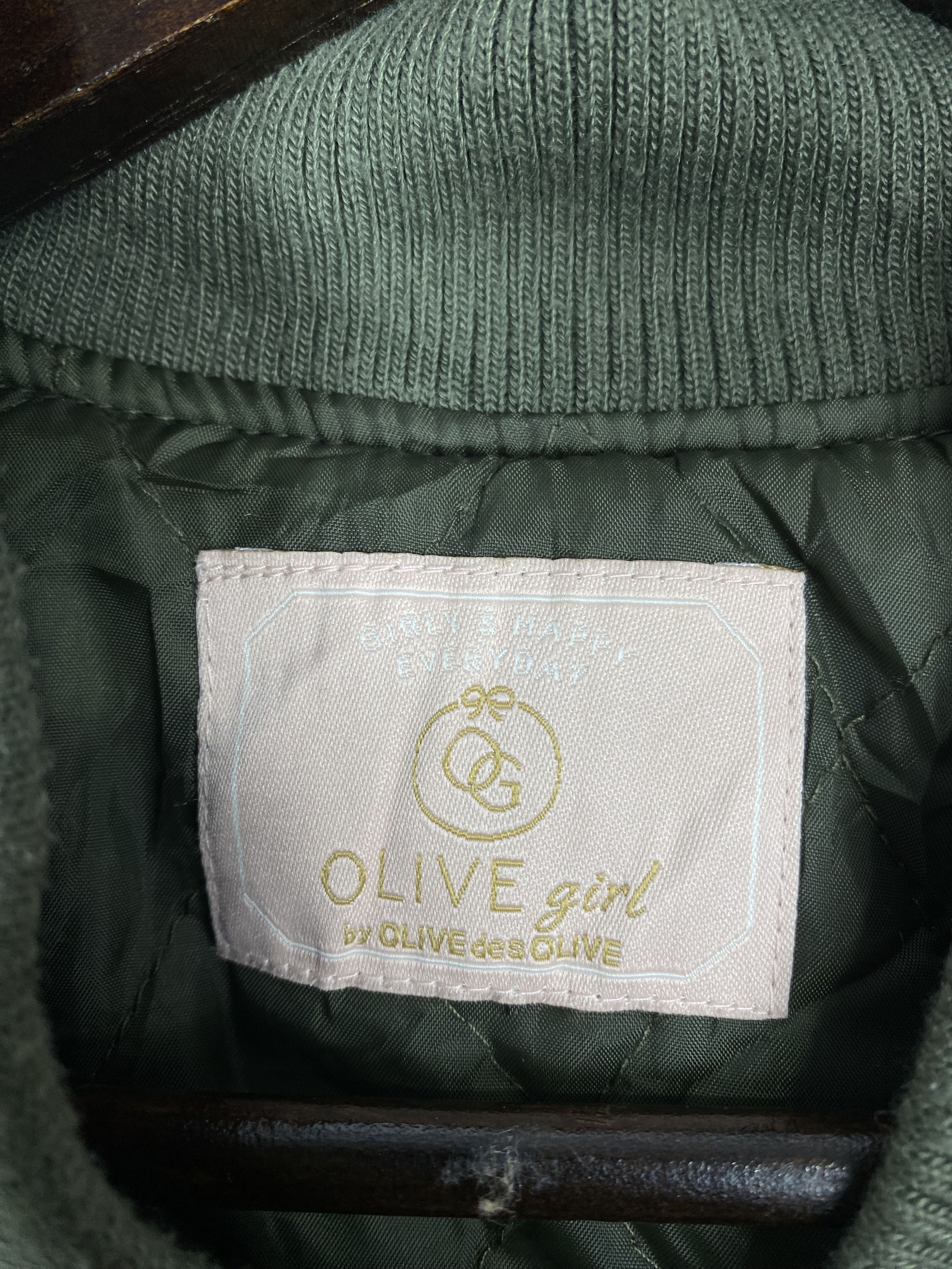 Japanese Brand Vintage Olive Girl Bombers Jacket Size L / US 10 / IT 46 - 7 Thumbnail