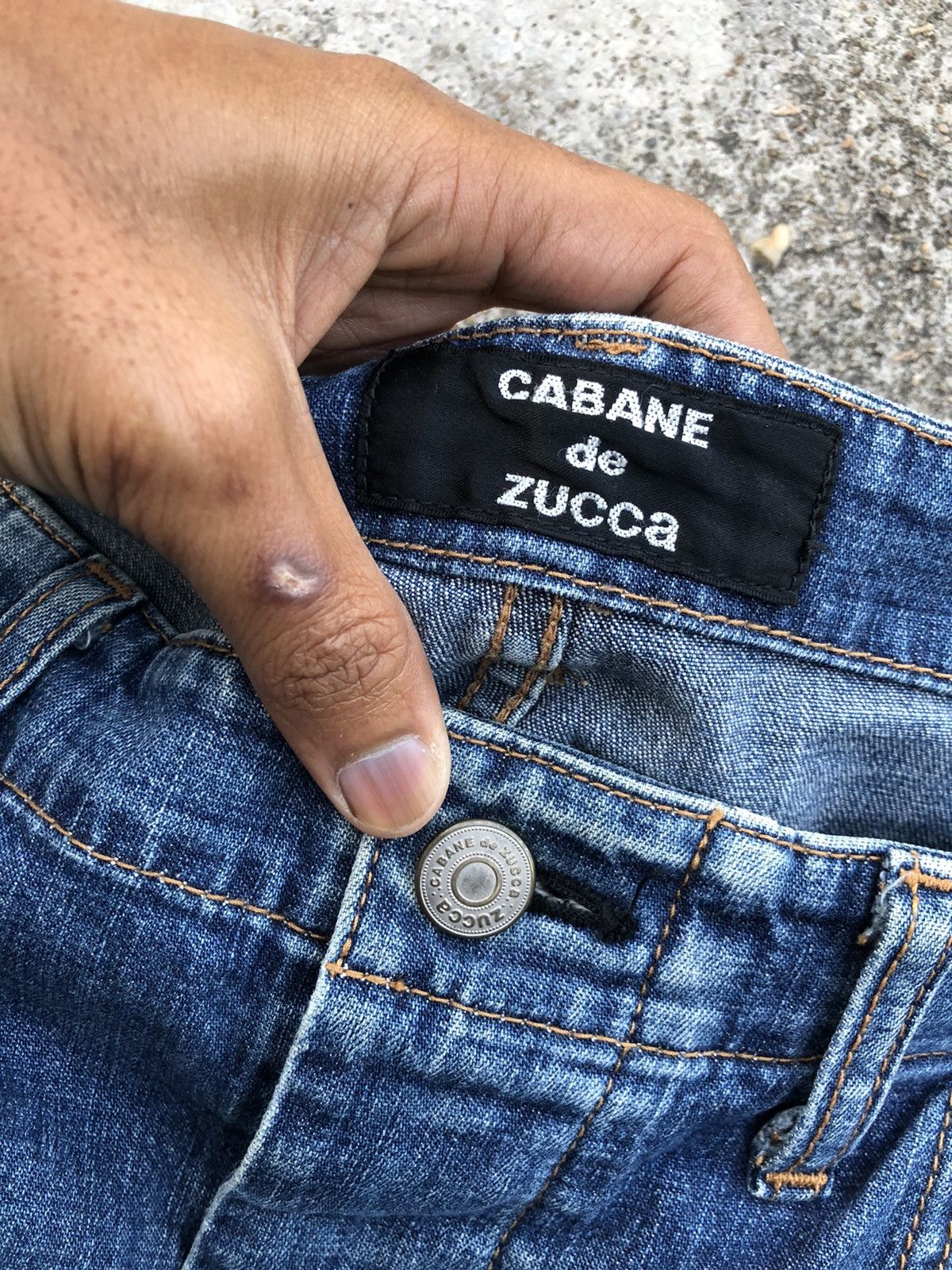 CABANE de ZUCCa WASHED BLUE DENIM Size US 30 / EU 46 - 3 Thumbnail