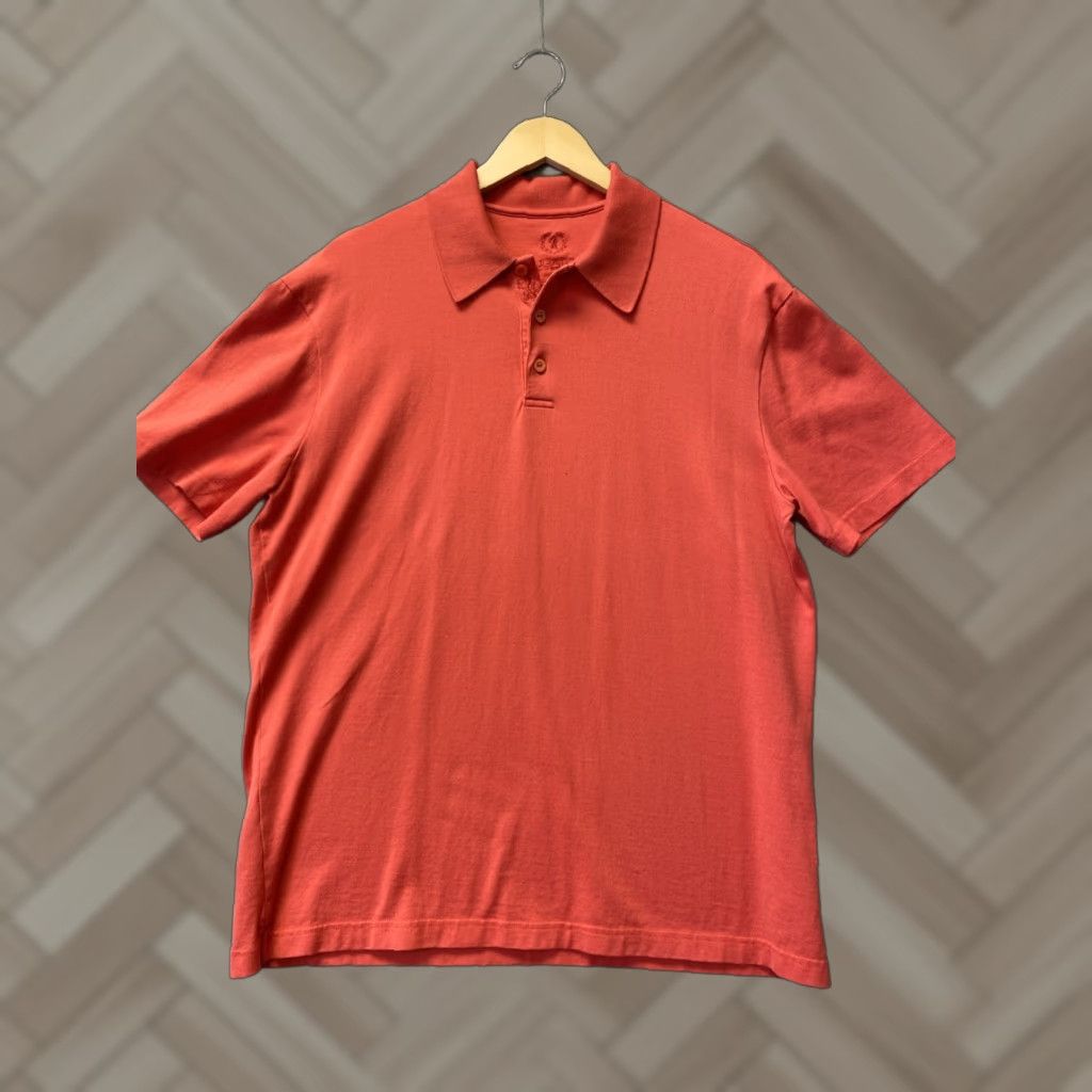 BUGATCHI VINTAGE Bugatchi Men's Polo Shirt Short Sleeve Large Coral Cotton Golf Casual Men's Size US L / EU 52-54 / 3 - 1 Thumbnail