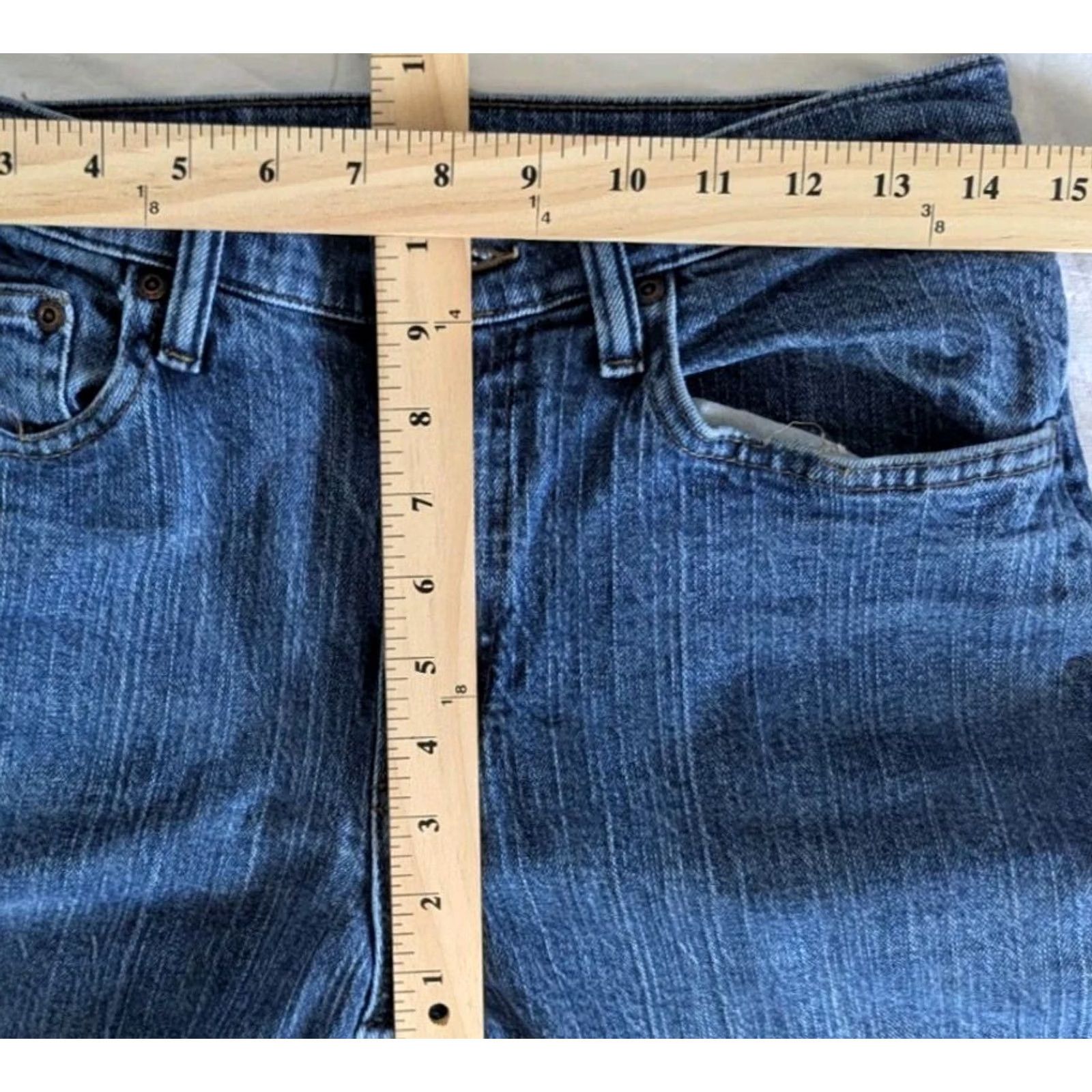 Vintage VINTAGE Riders Jeans Women Medium Wash Mid Rise Straight Leg 5-Pocket Denim 90s Theme Blue Cotton Regular Inseam 30in Size 30" / US 8 / IT 44 - 7 Thumbnail