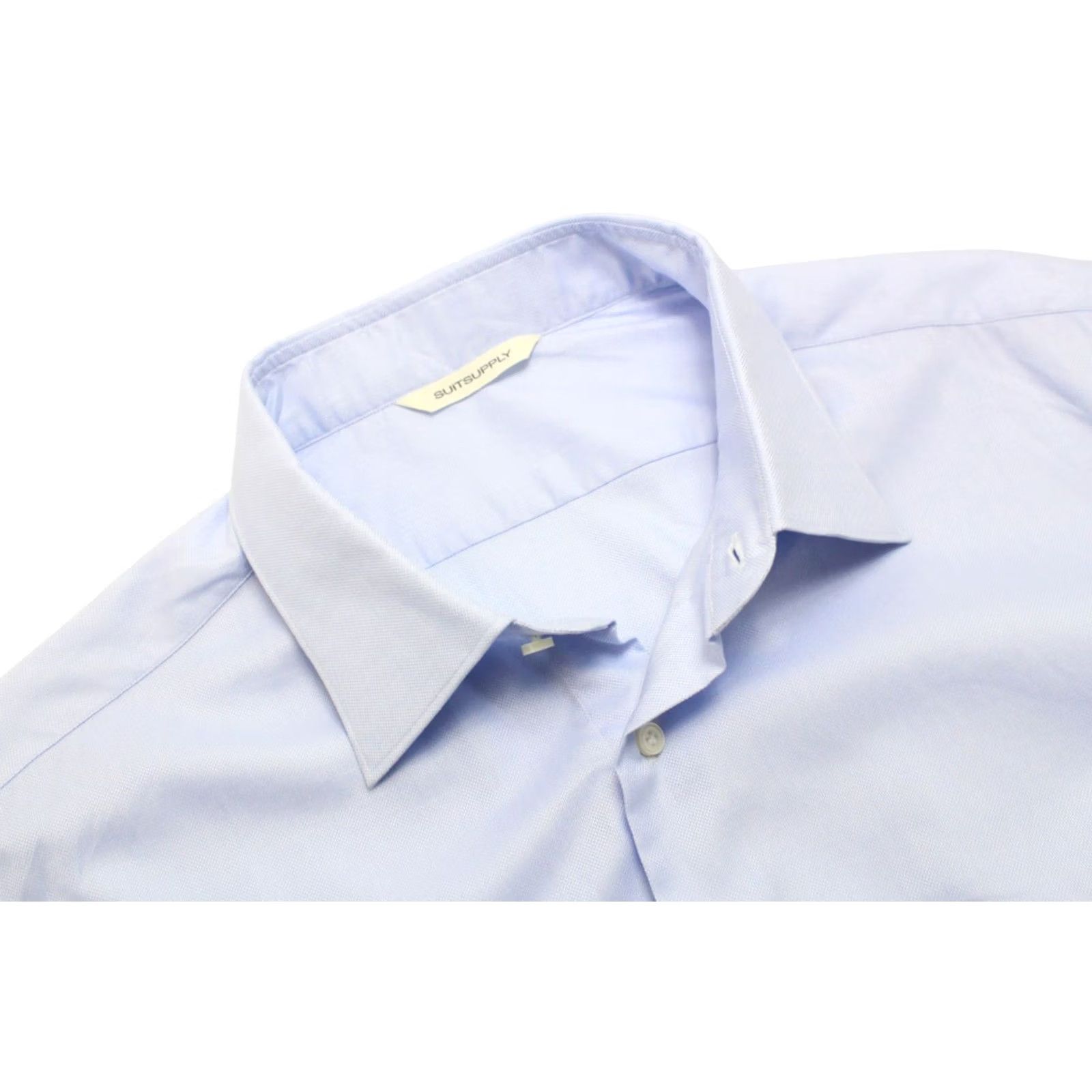 Suitsupply SUITSUPPLY Slim Fit Shirt Men's Button Up X LARGE Button Blue Size US XL / EU 56 / 4 - 4 Thumbnail