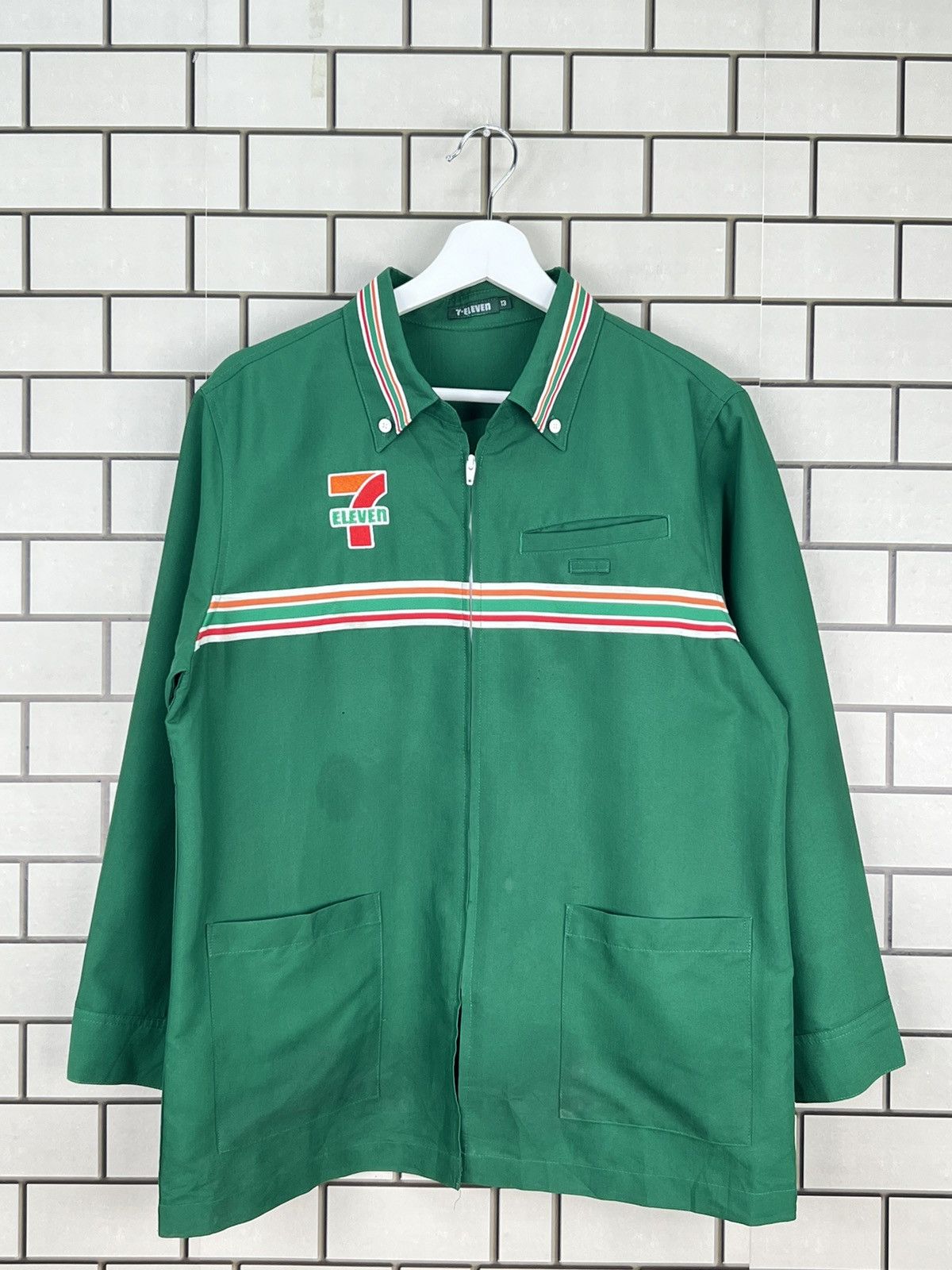 Japanese Brand × Vintage Vintage 7-ELEVEN Japanese Worker Uniform Shirt Jacket Size US M / EU 48-50 / 2 - 1 Thumbnail